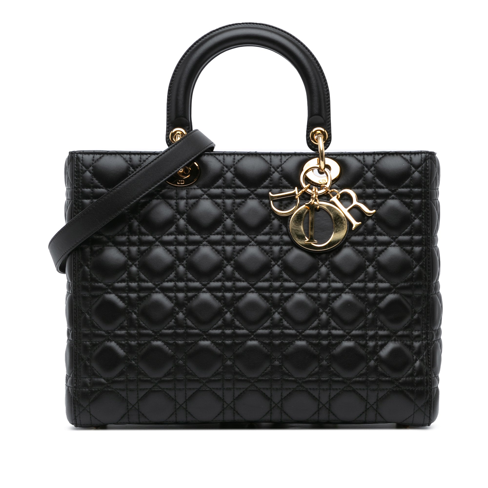 Dior Large Lambskin Cannage Lady Dior - image 1