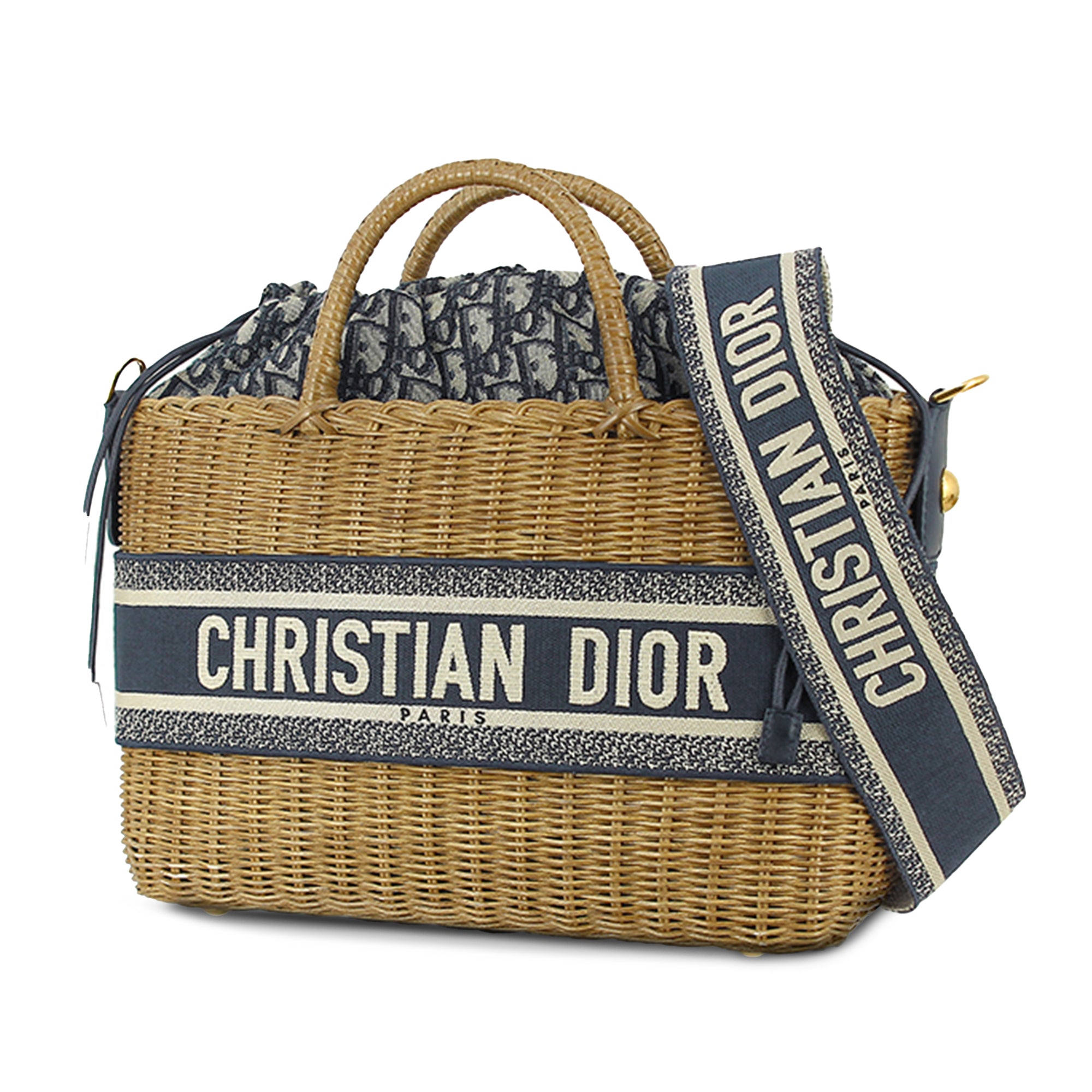 Dior Oblique Wicker Basket Bag - image 1