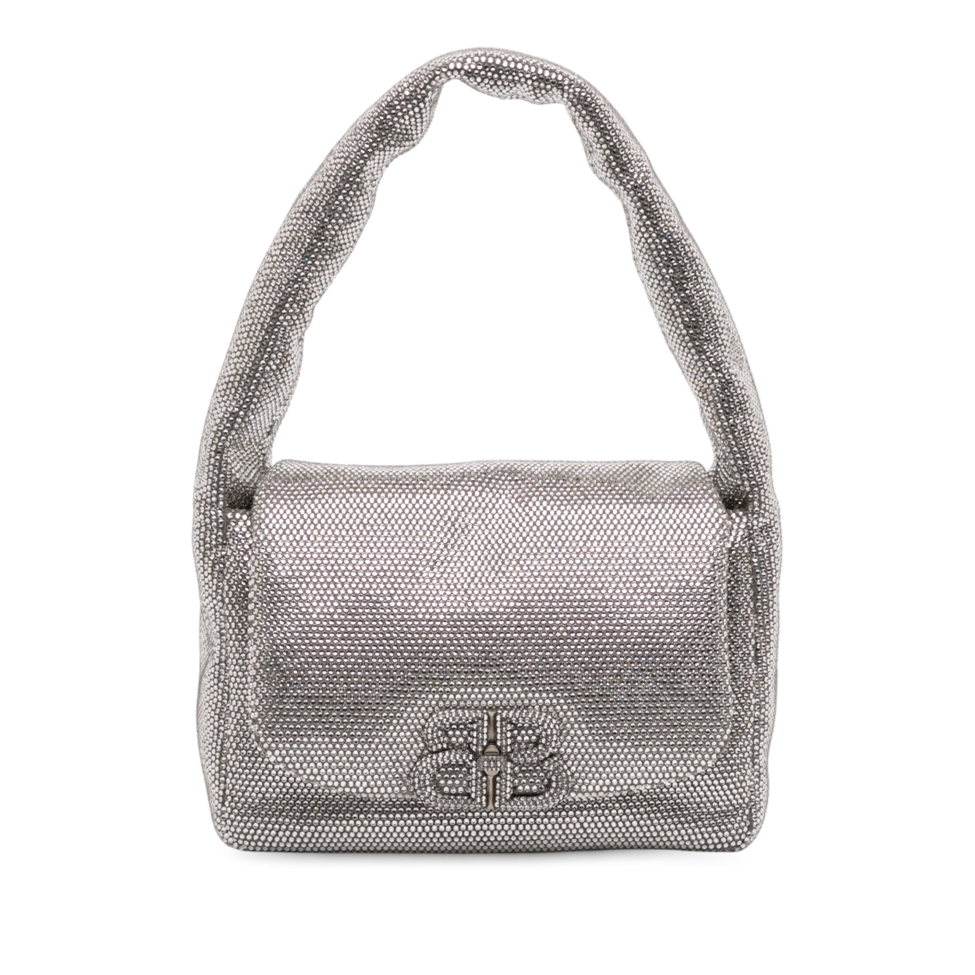 Balenciaga Small Rhinestone Embellished Calfskin Monaco Sling Shoulder Bag - image 1
