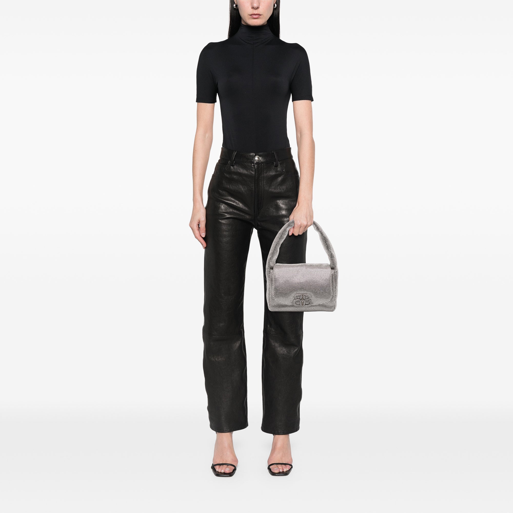 Balenciaga Small Rhinestone Embellished Calfskin Monaco Sling Shoulder Bag - image 10