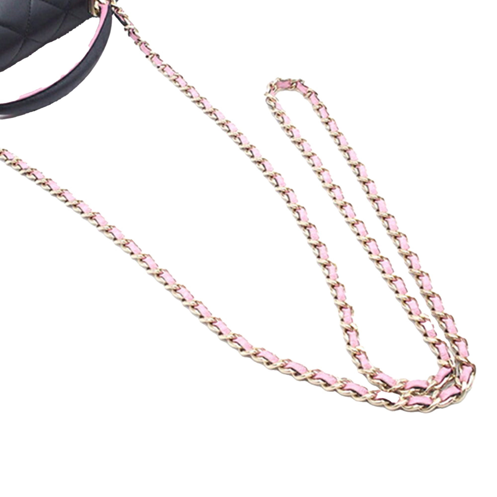 Chanel Bicolor Quilted Lambskin Top Handle Phone Holder with Chain - image 11