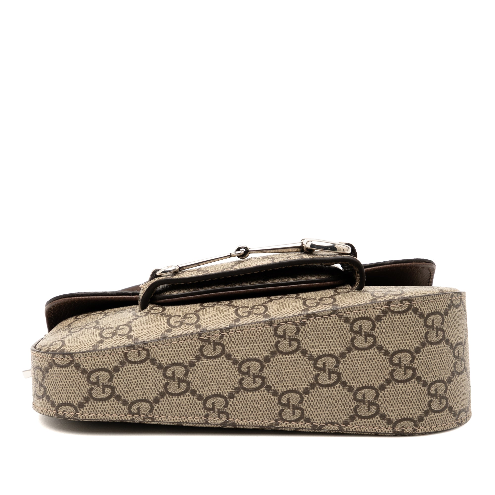 Gucci Mini GG Supreme Asymmetric Horsebit 1955 Shoulder Bag - image 3