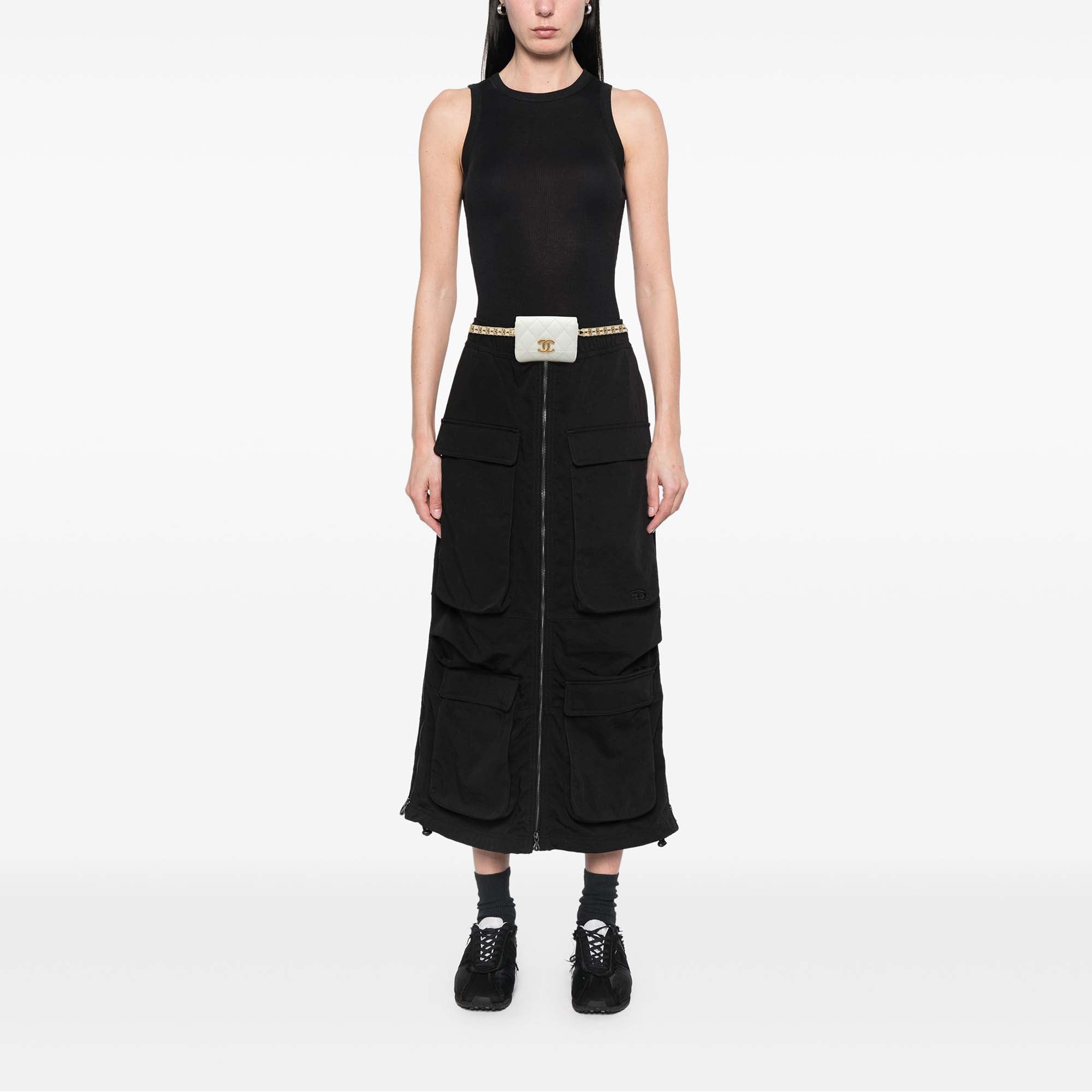 Chanel Quilted Caviar Melody Chain Belt Bag - image 7