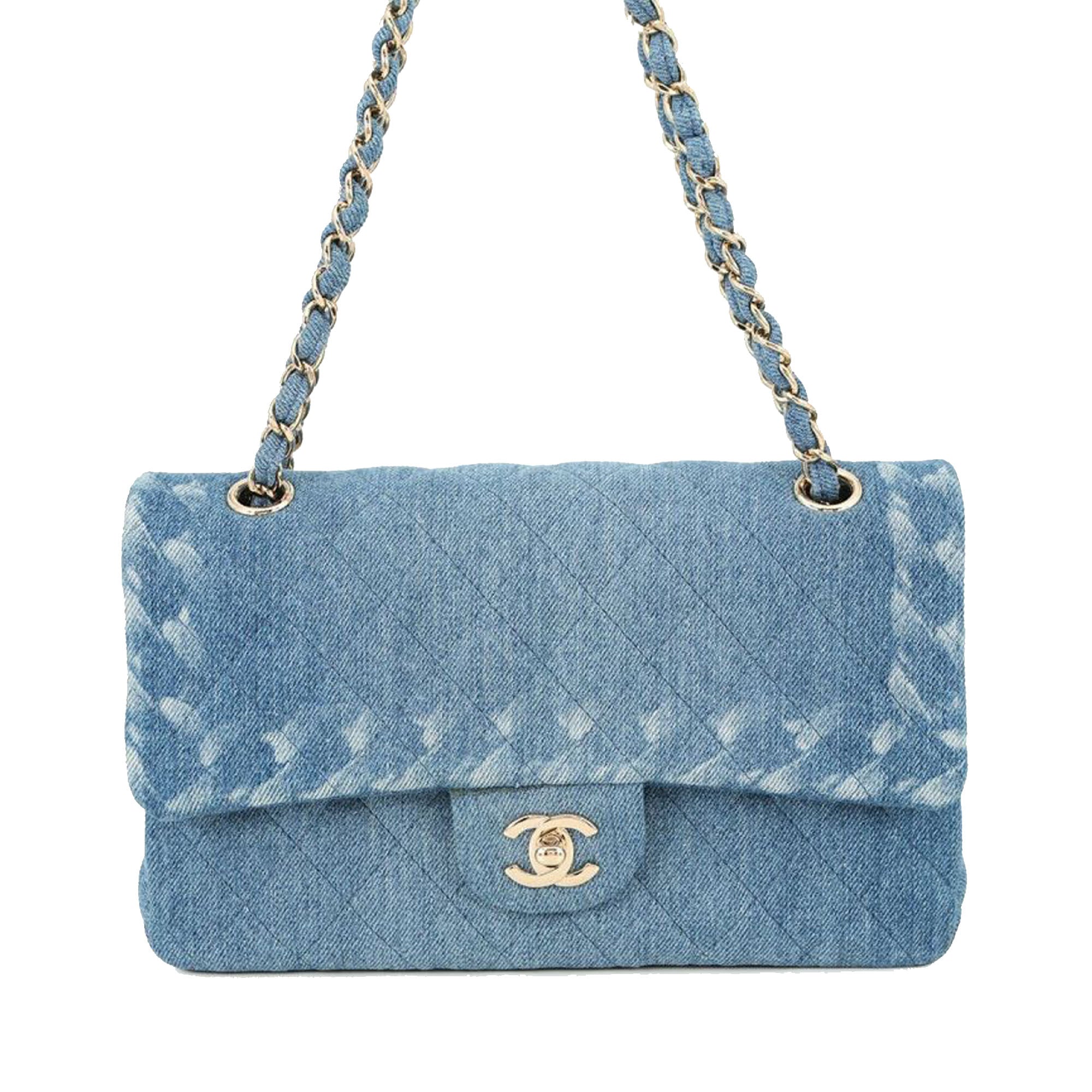 Chanel Medium Classic Washed Denim Double Flap - image 1