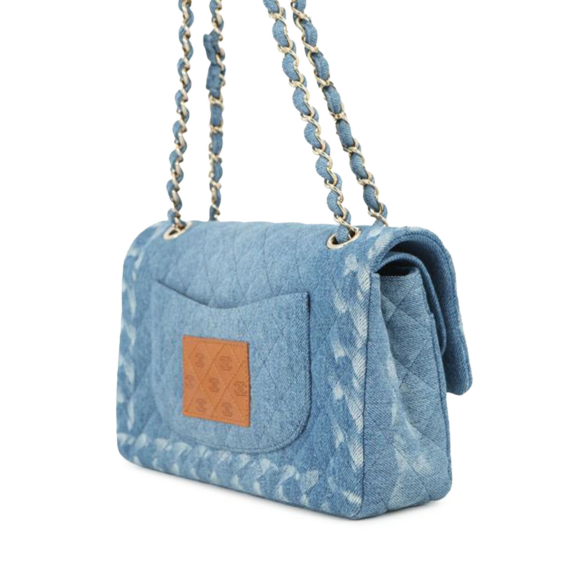 Chanel Medium Classic Washed Denim Double Flap - image 2