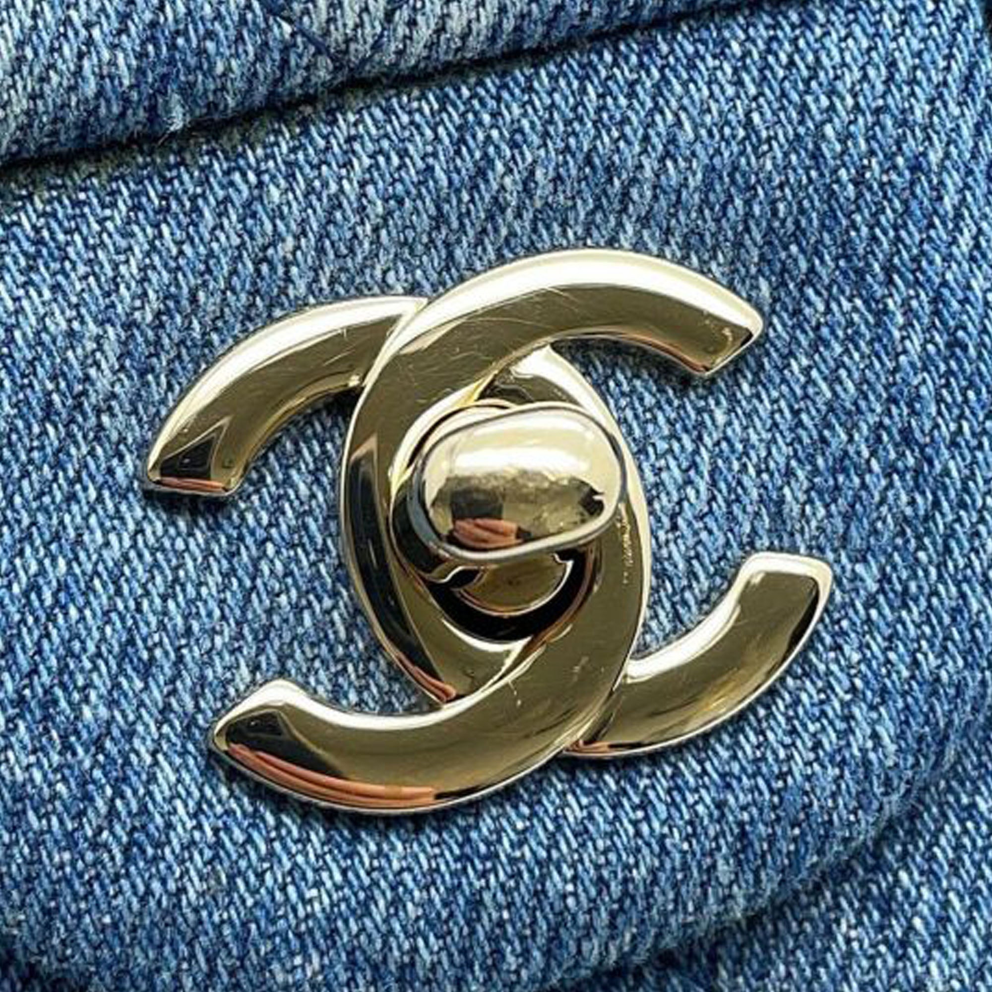 Chanel Medium Classic Washed Denim Double Flap - image 6