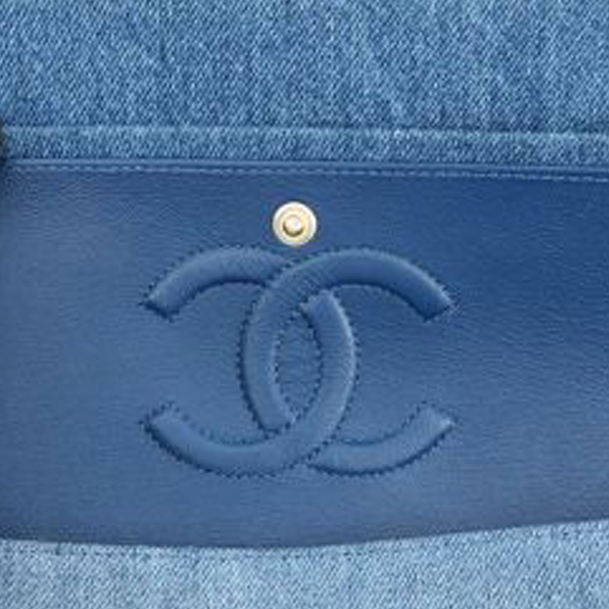 Chanel Medium Classic Washed Denim Double Flap - image 7