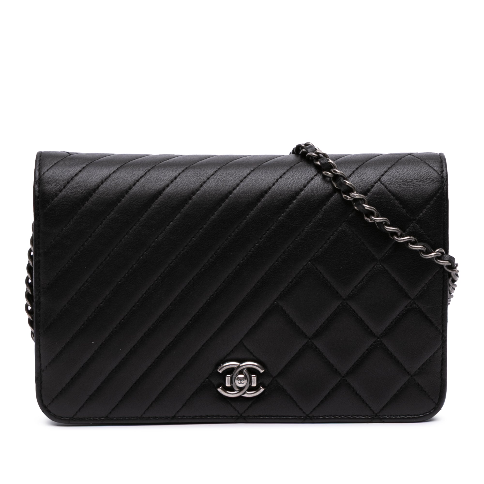 Chanel Quilted Lambskin Coco Boy Wallet On Chain - image 1