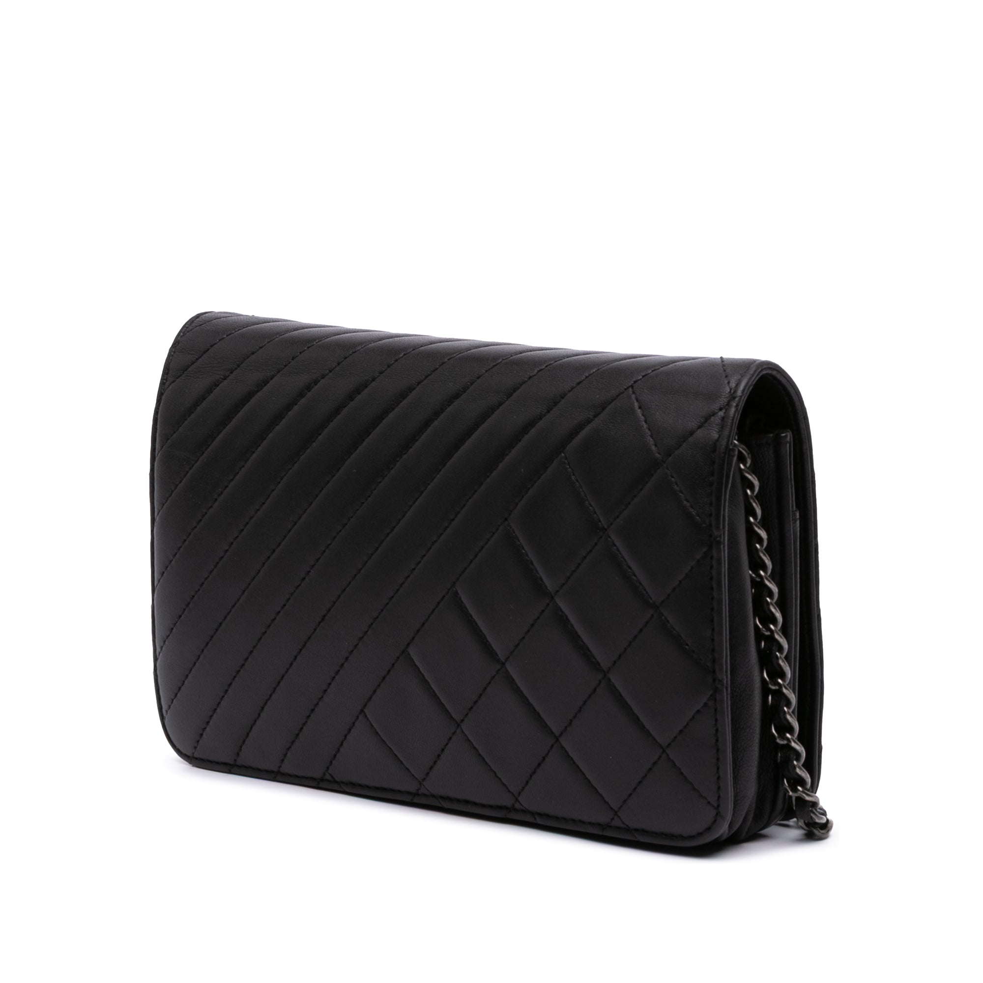 Chanel Quilted Lambskin Coco Boy Wallet On Chain - image 2