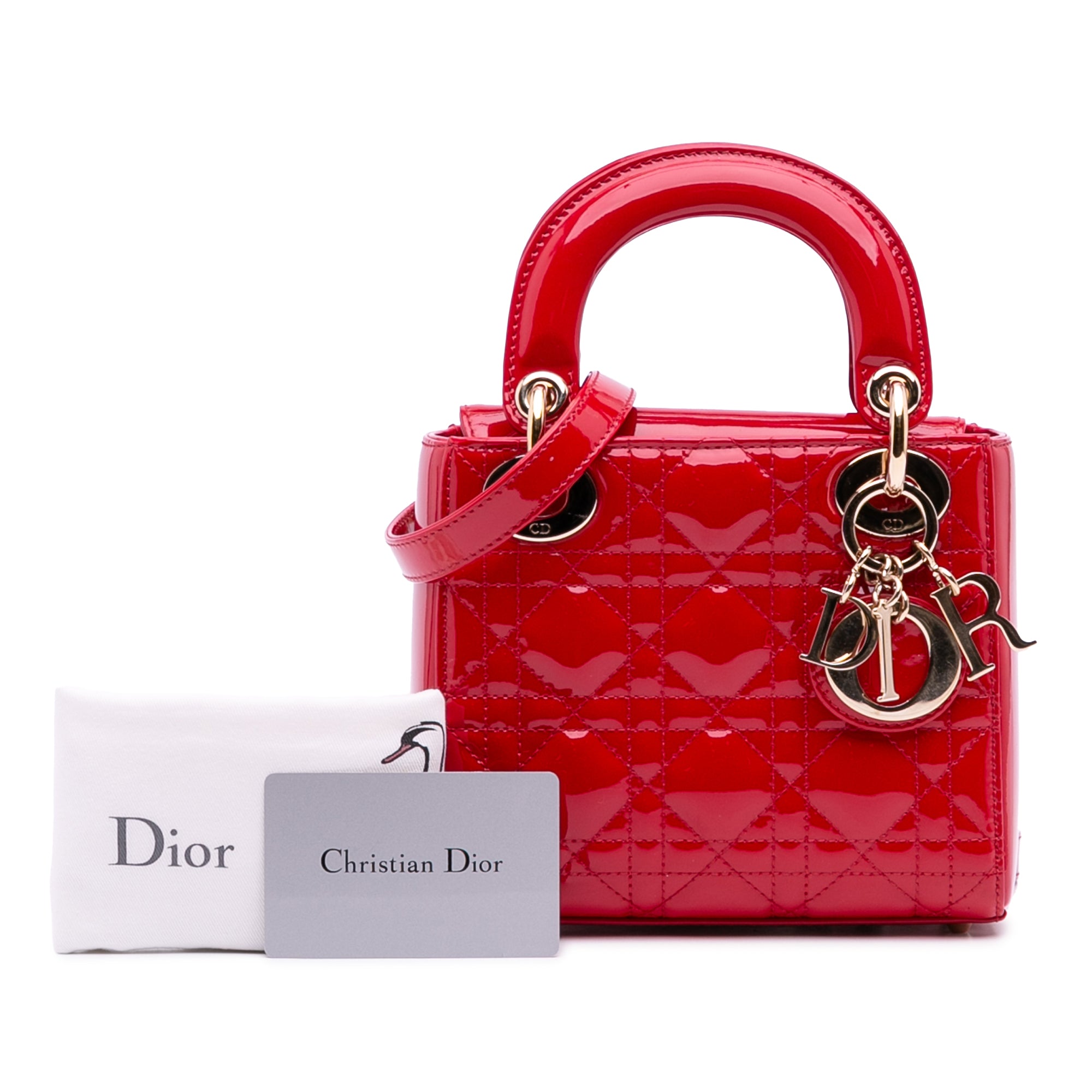 Dior Mini Patent Cannage Lady Dior - image 14
