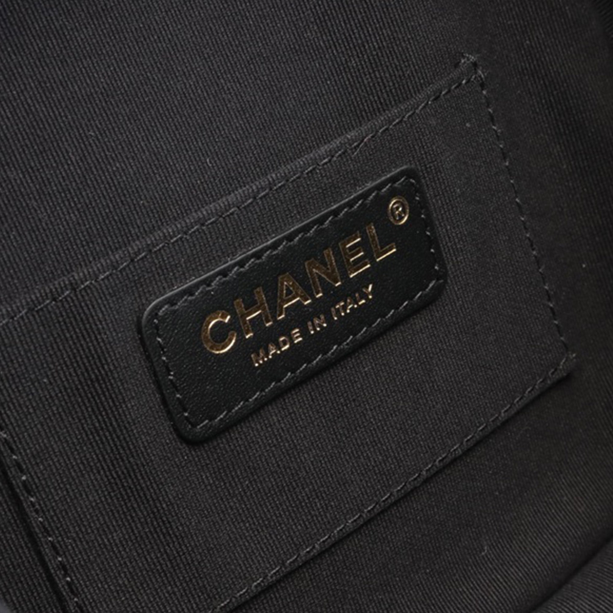 Chanel Quilted Lambskin Oval Logo Chain Top Handle Round Clutch on Chain - image 4
