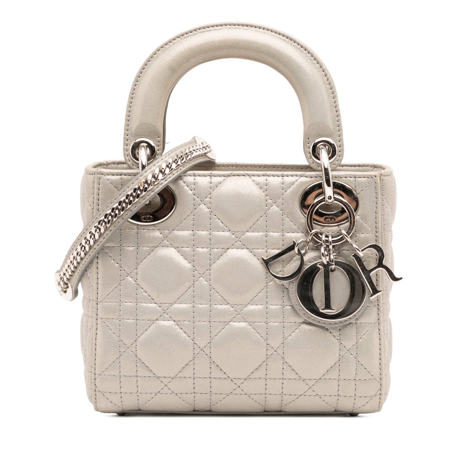 Dior Mini Iridescent Lambskin Cannage Lady Dior - image 1