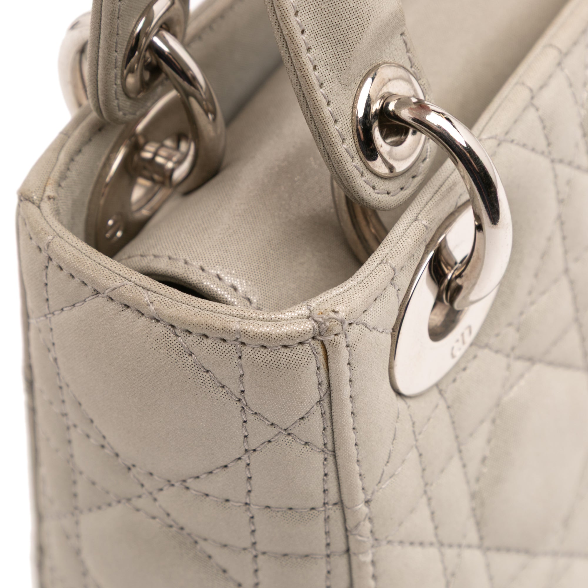 Dior Mini Iridescent Lambskin Cannage Lady Dior - image 9
