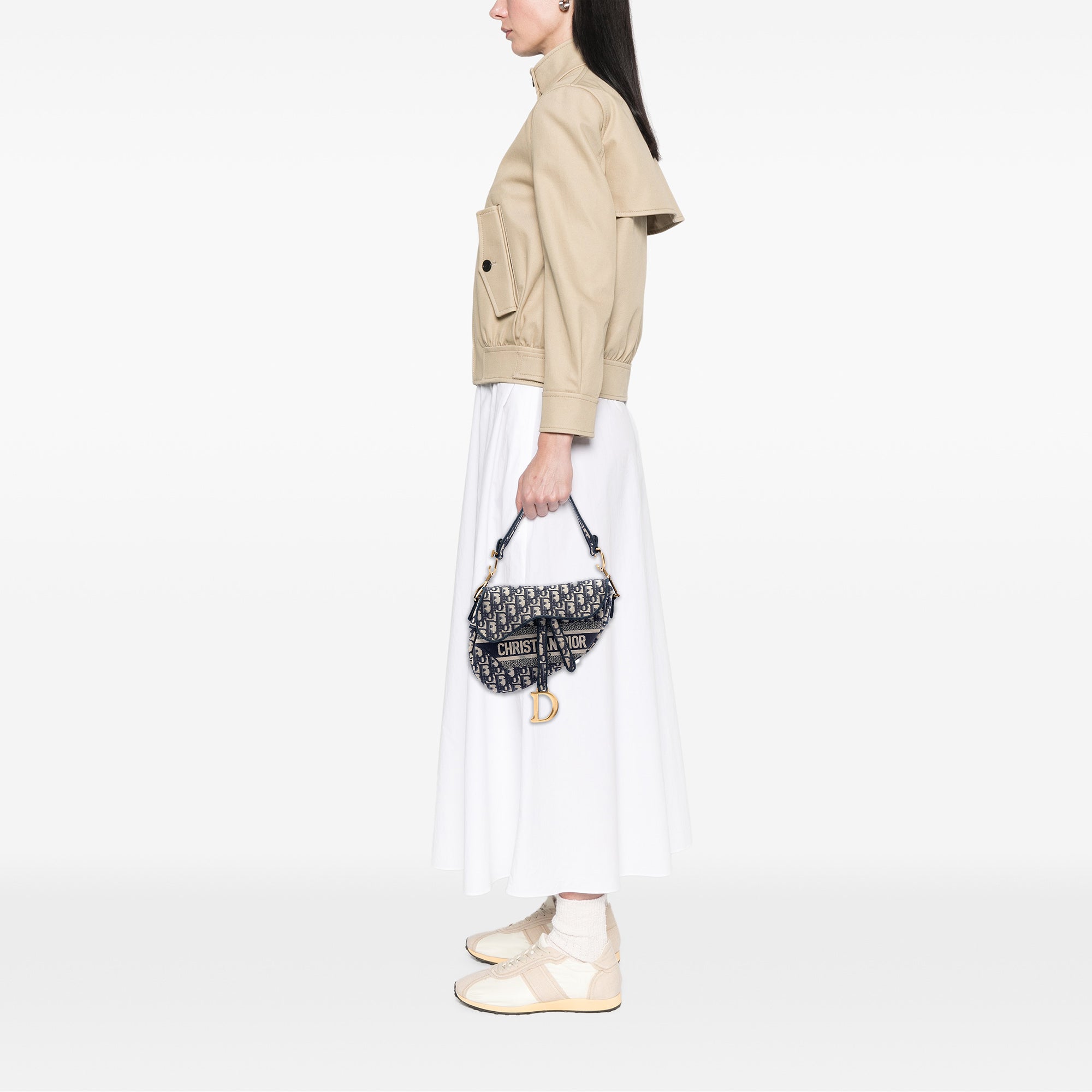 Dior Oblique Embroidered Canvas Saddle Bag - image 7