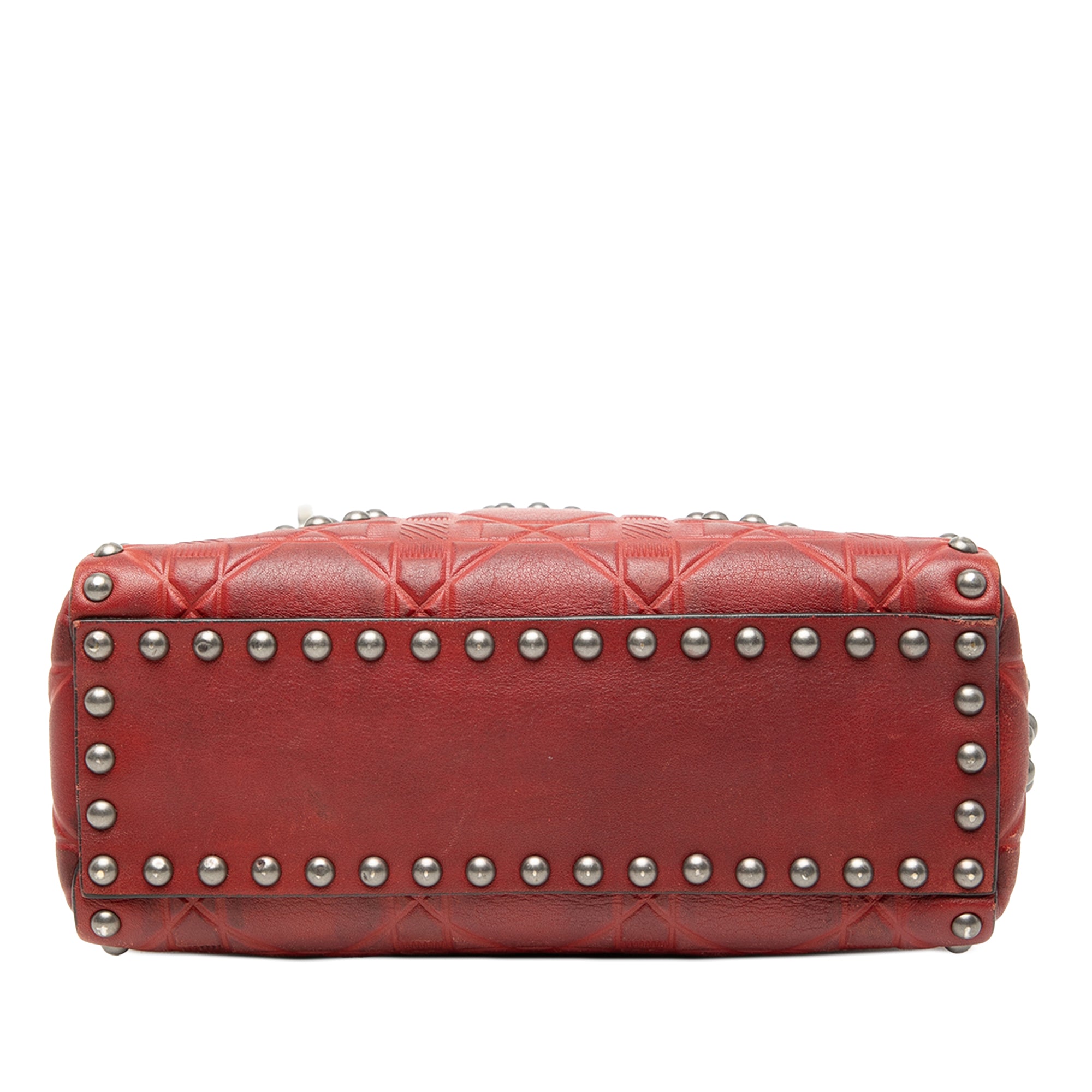 Dior Mini Embossed Calfskin Cannage Studded Flower Lady Dior - image 3