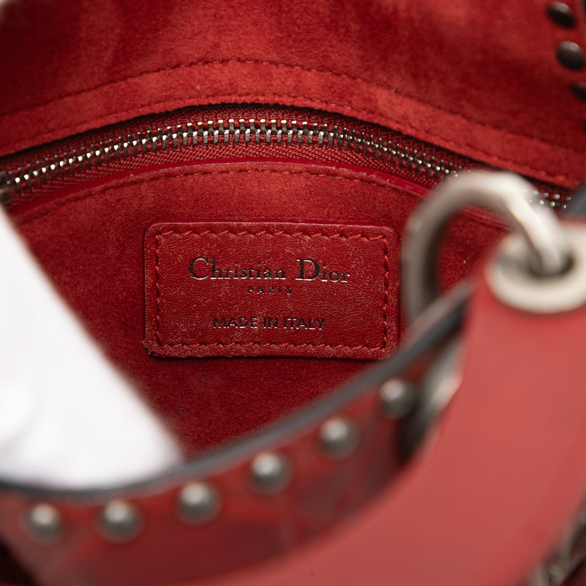 Dior Mini Embossed Calfskin Cannage Studded Flower Lady Dior - image 5