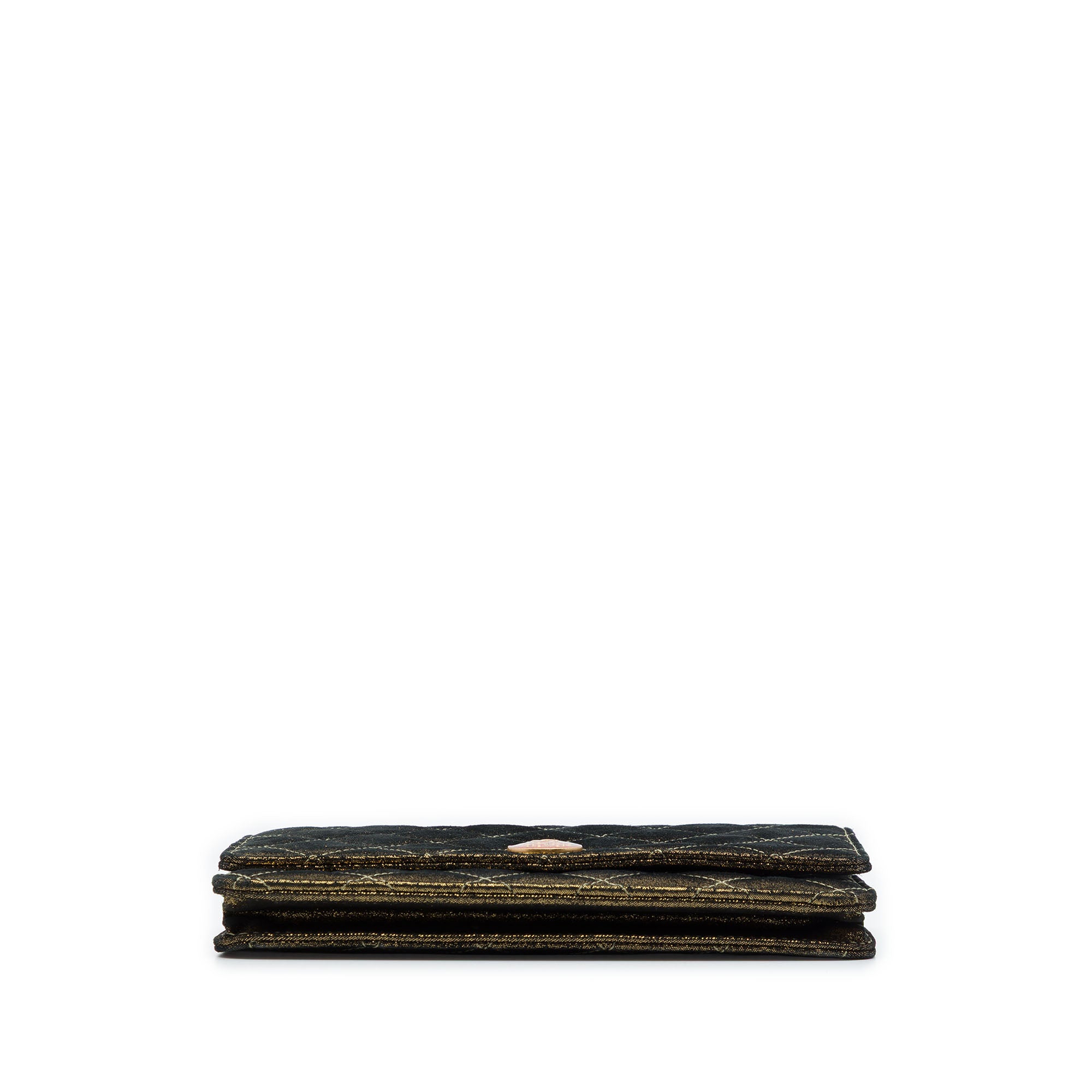 Chanel Quilted Iridescent Lambskin Tartan Button Wallet On Chain - image 3