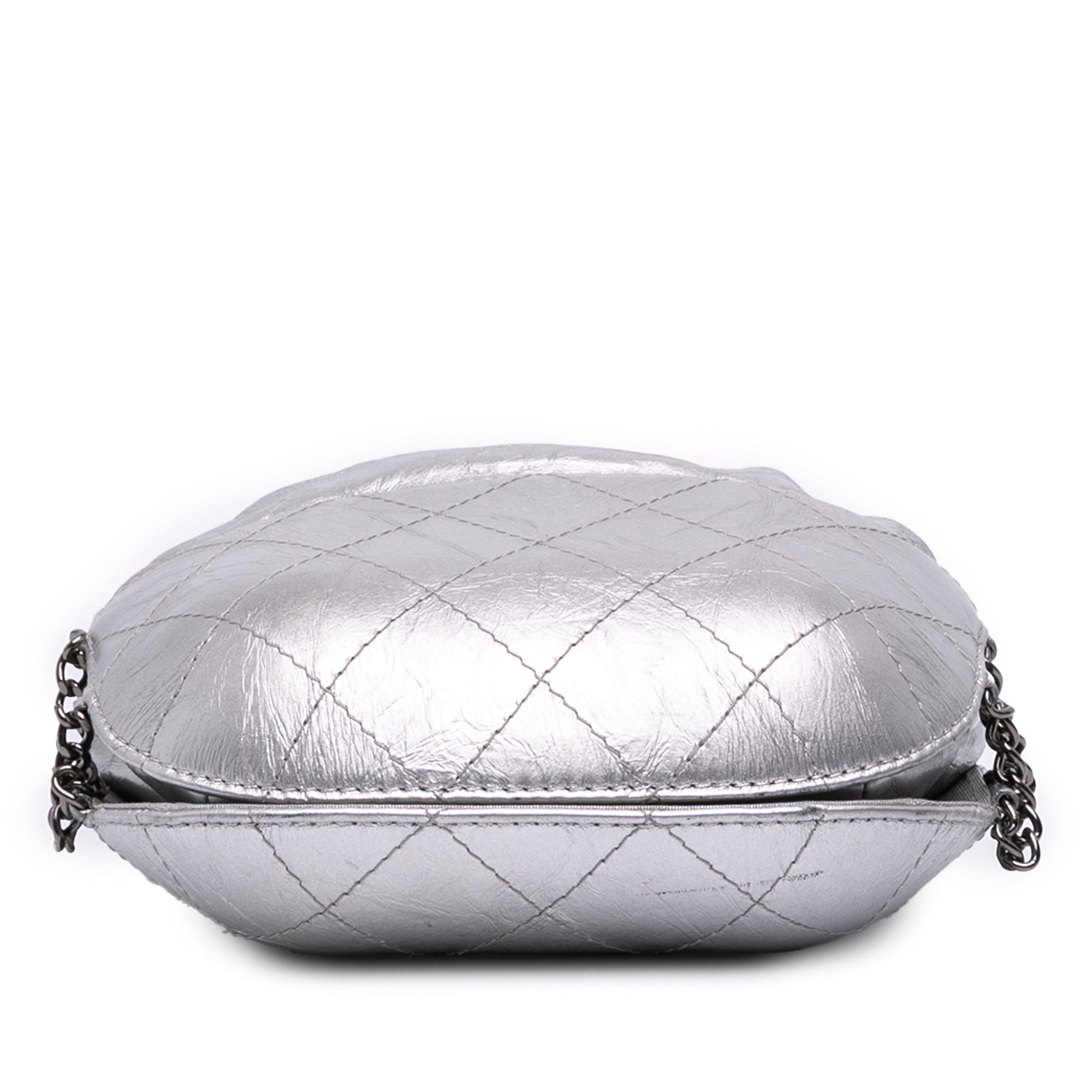 Chanel Small Quilted Metallic Aged Calfskin Gabrielle Bucket Bag - image 3