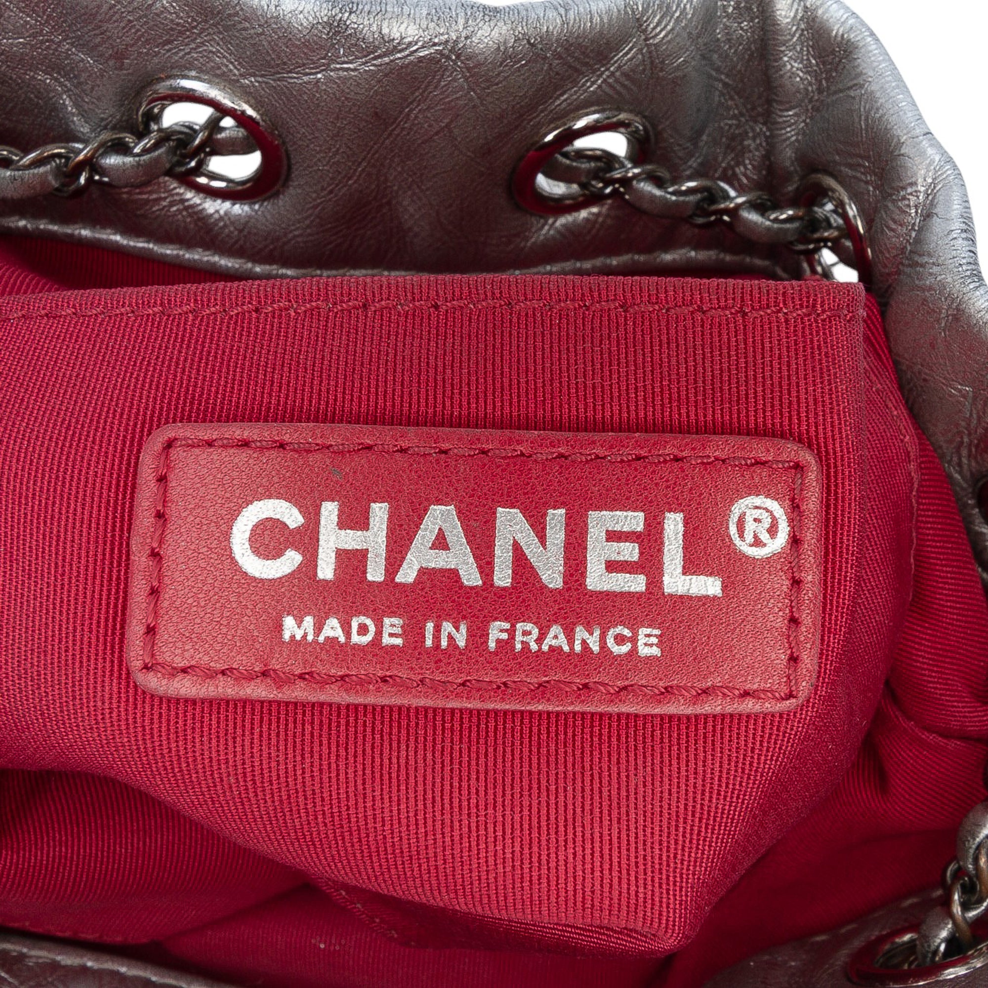 Chanel Small Quilted Metallic Aged Calfskin Gabrielle Bucket Bag - image 5