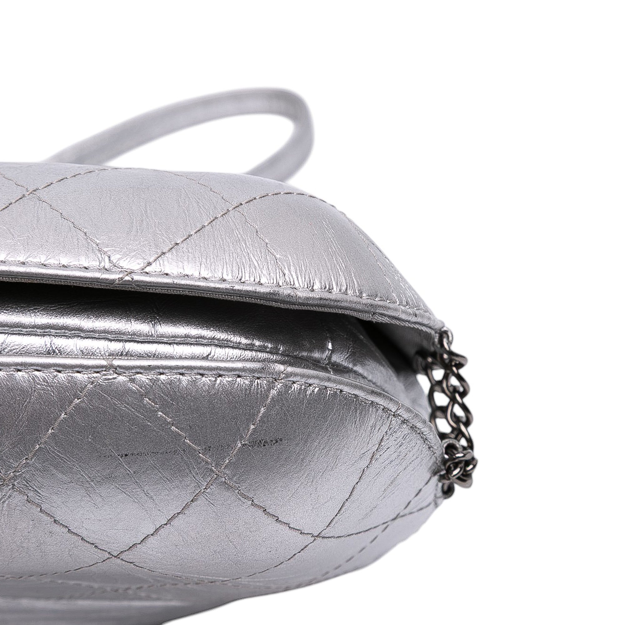 Chanel Small Quilted Metallic Aged Calfskin Gabrielle Bucket Bag - image 7