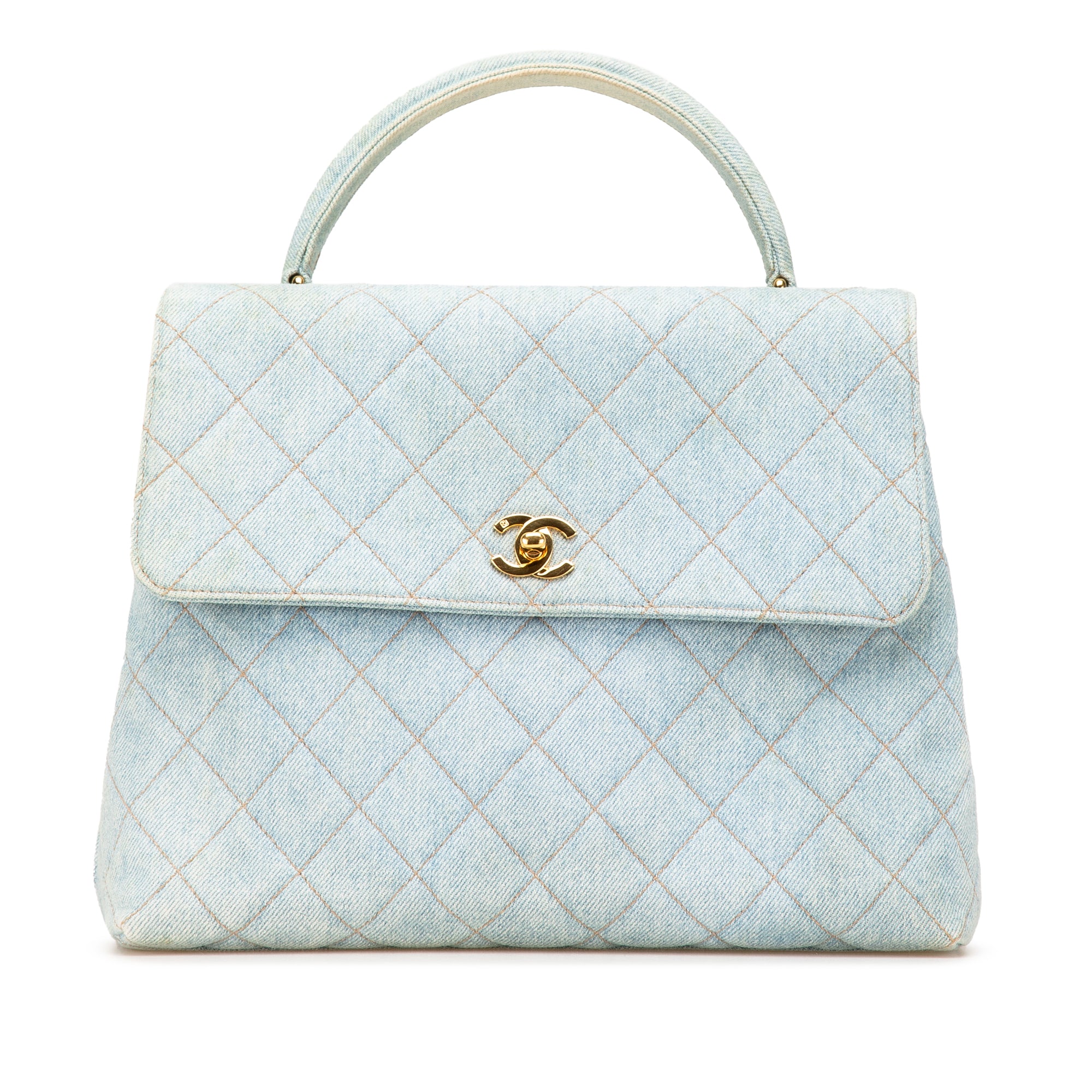 Chanel Denim Kelly Top Handle Bag - image 1