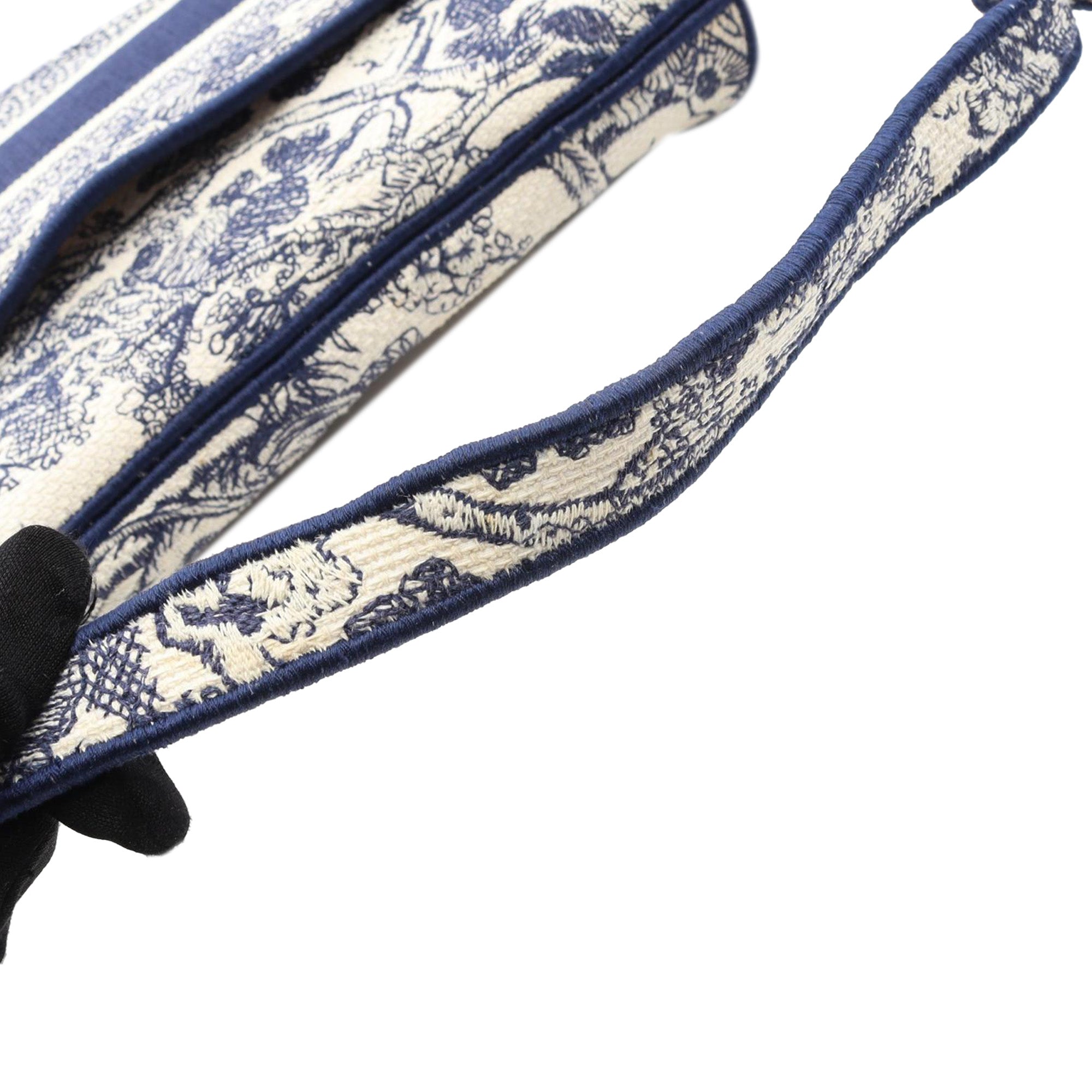 Dior Embroidered Canvas Toile de Jouy Saddle Bag - image 9