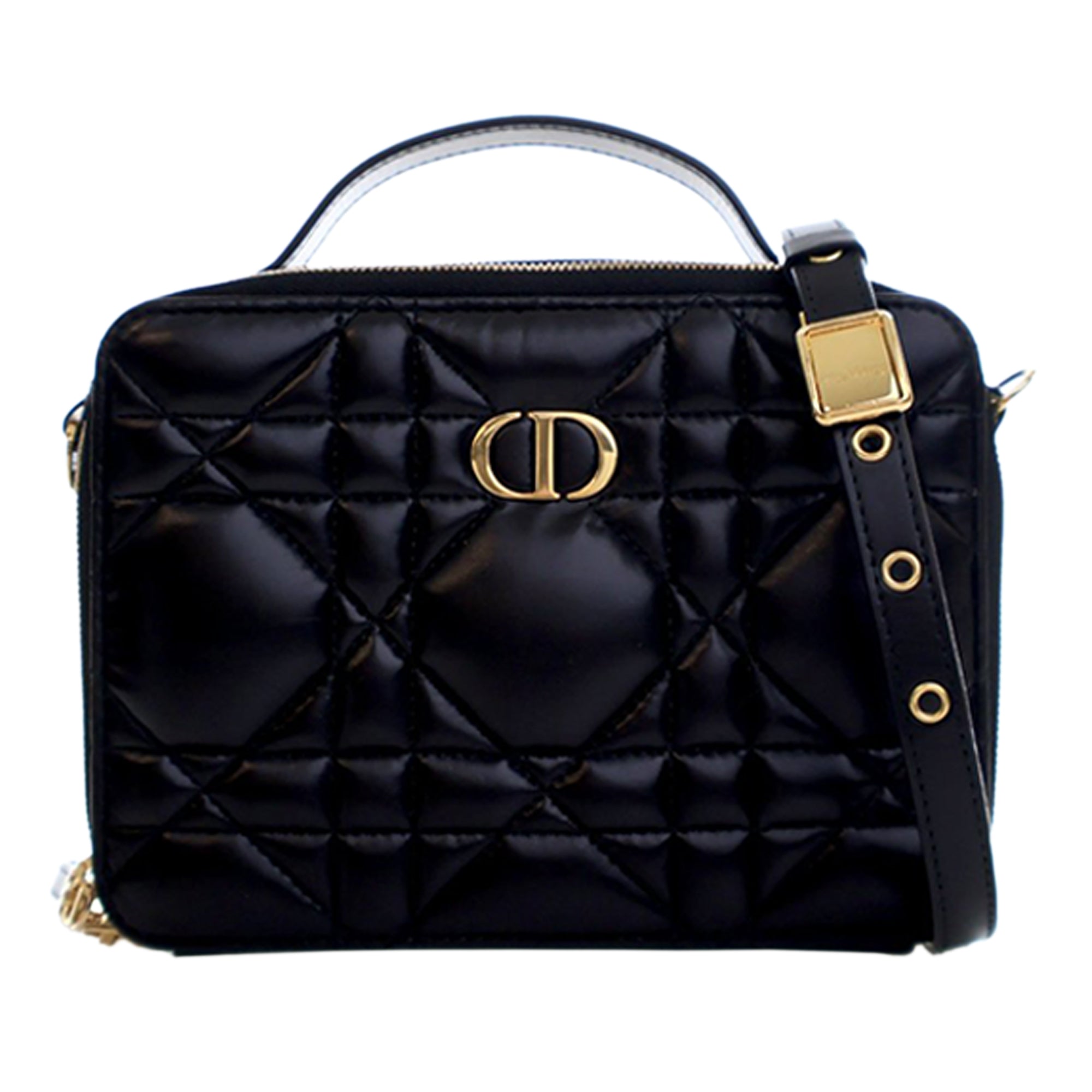 Dior Calfskin Macrocannage Caro Box Bag - image 1