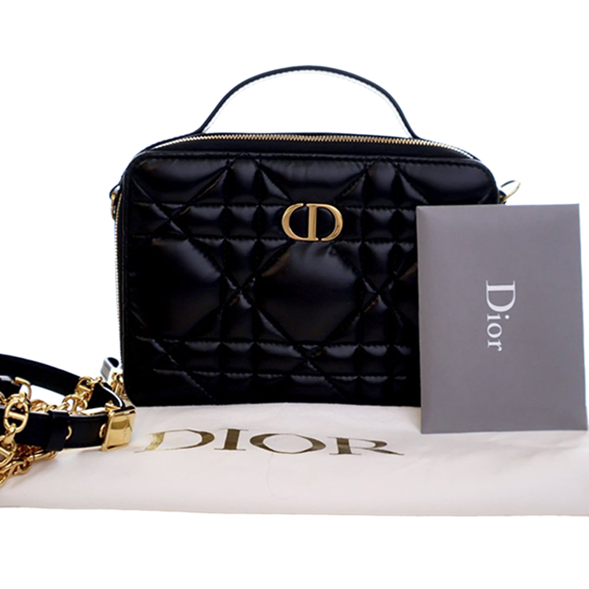 Dior Calfskin Macrocannage Caro Box Bag - image 15