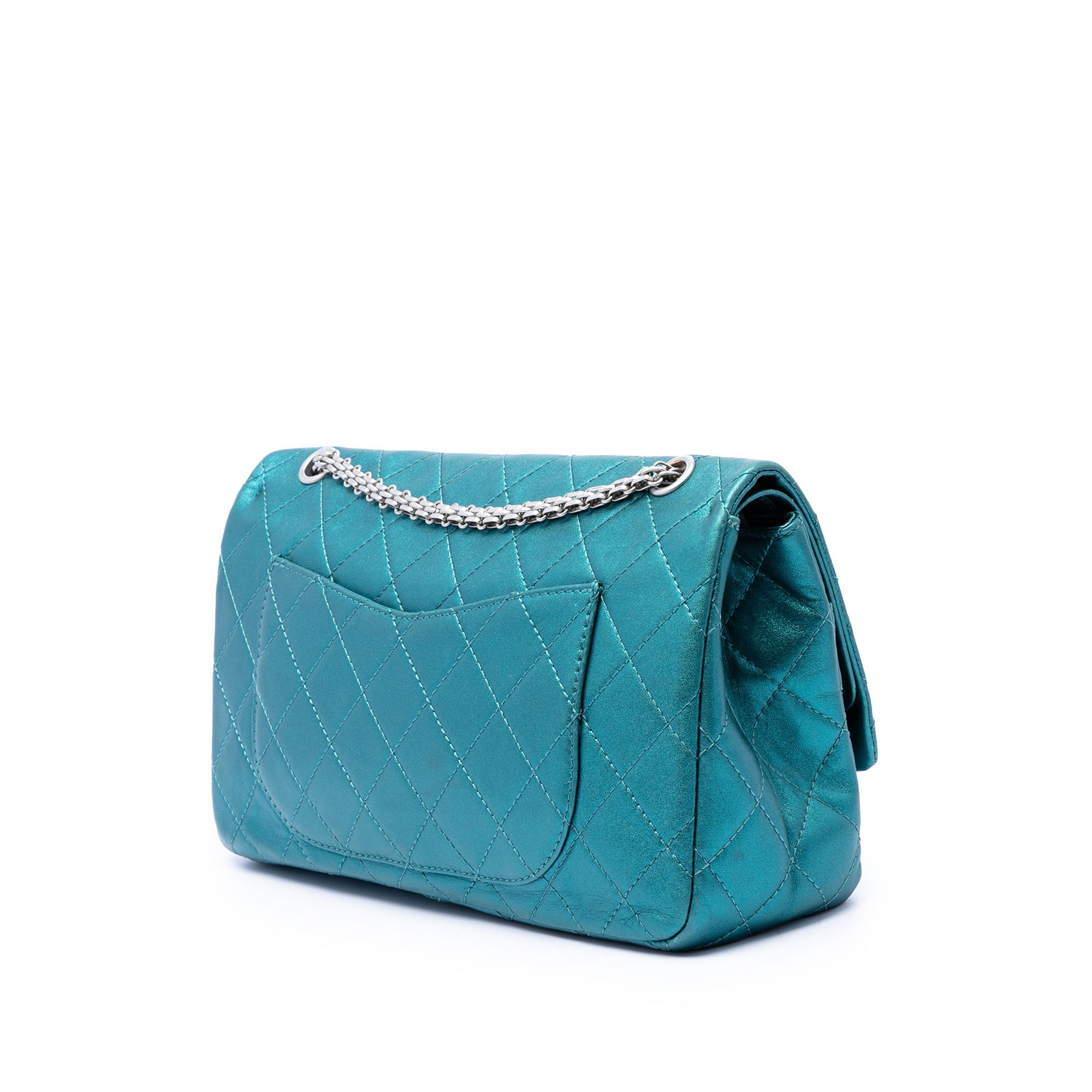 Chanel Quilted Metallic Lambskin Reissue 2.55 Double Flap 227 - image 2