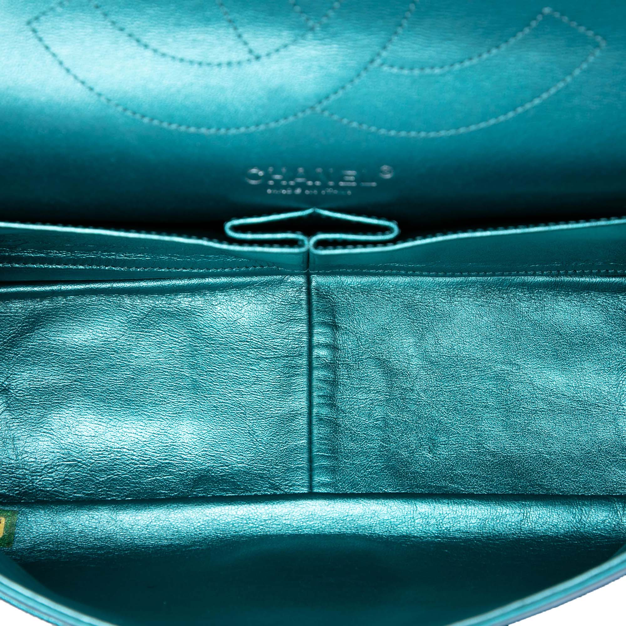 Chanel Quilted Metallic Lambskin Reissue 2.55 Double Flap 227 - image 4