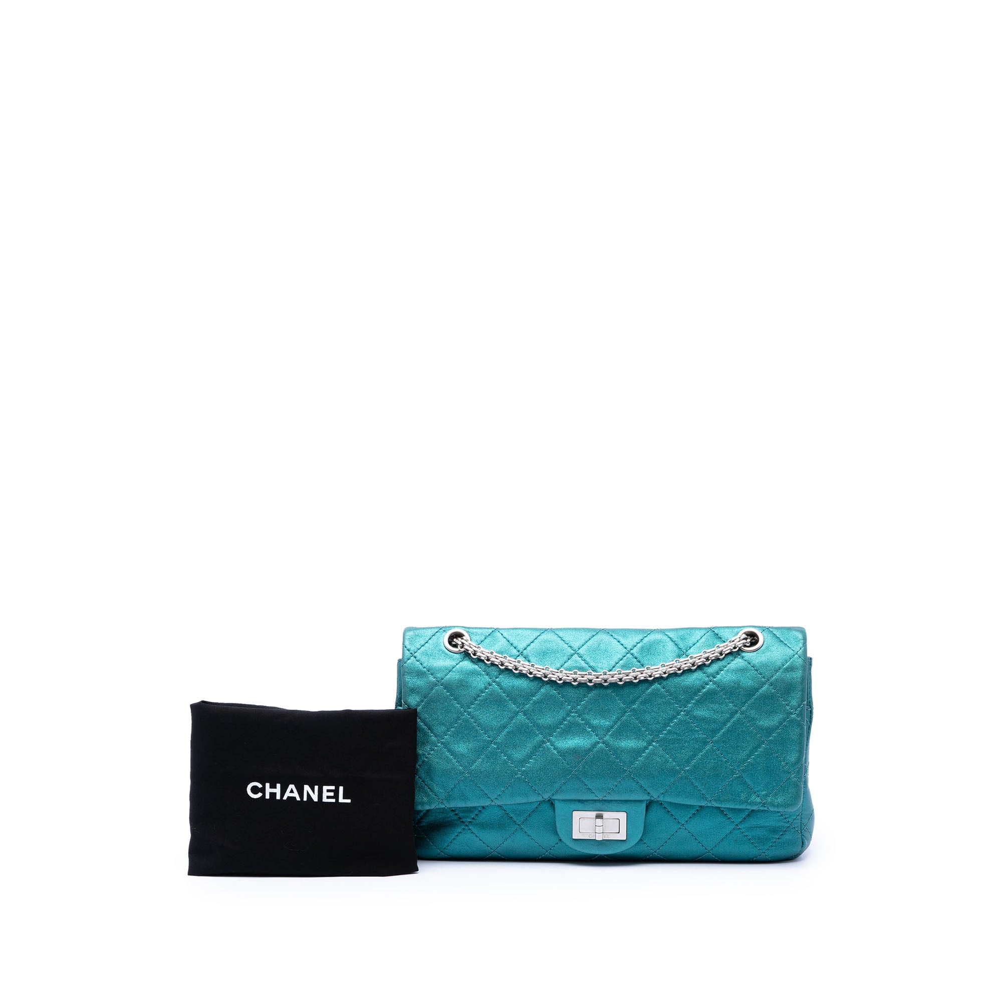 Chanel Quilted Metallic Lambskin Reissue 2.55 Double Flap 227 - image 7