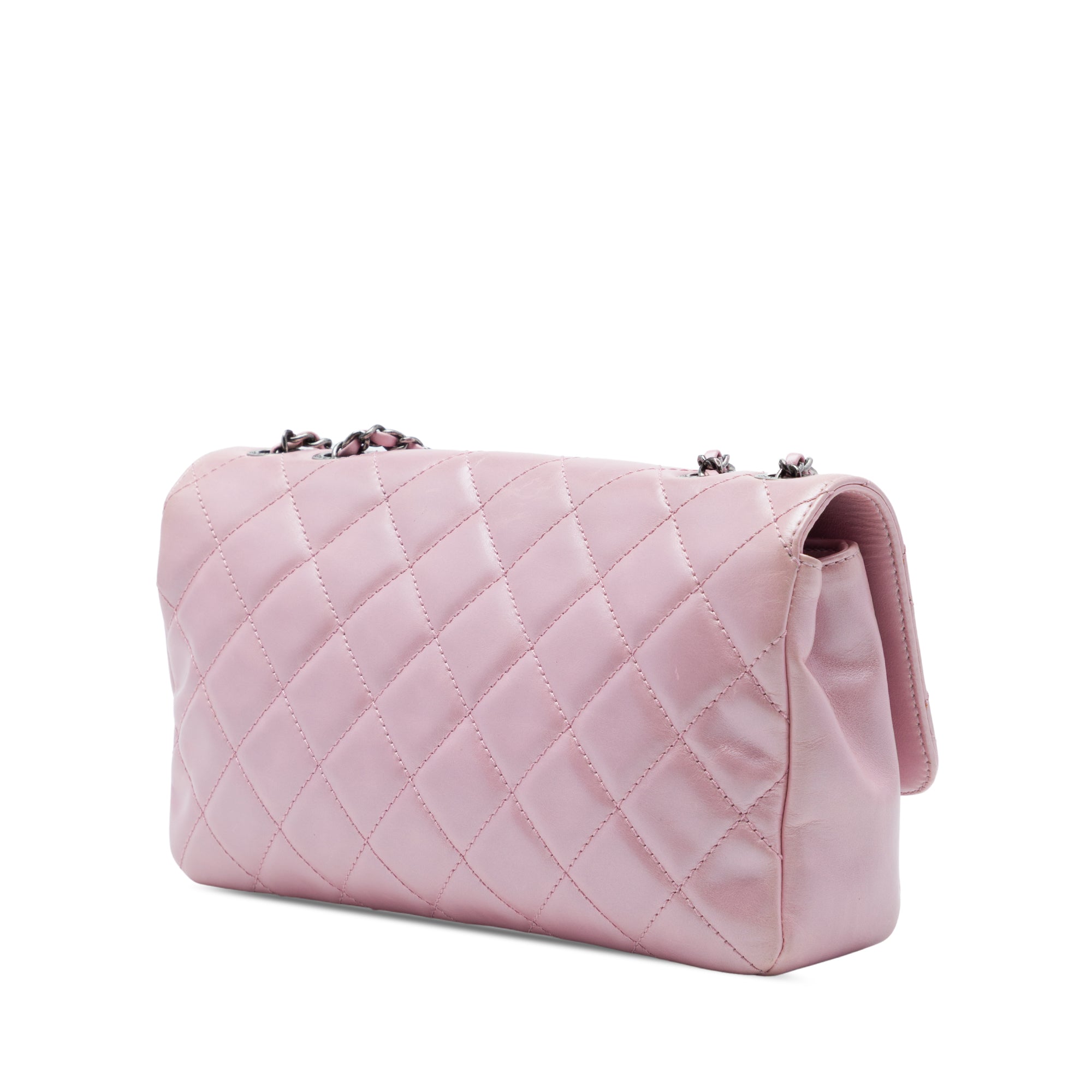 Chanel Medium Quilted Metallic Calfskin Coco Pleats Chain Flap - image 2