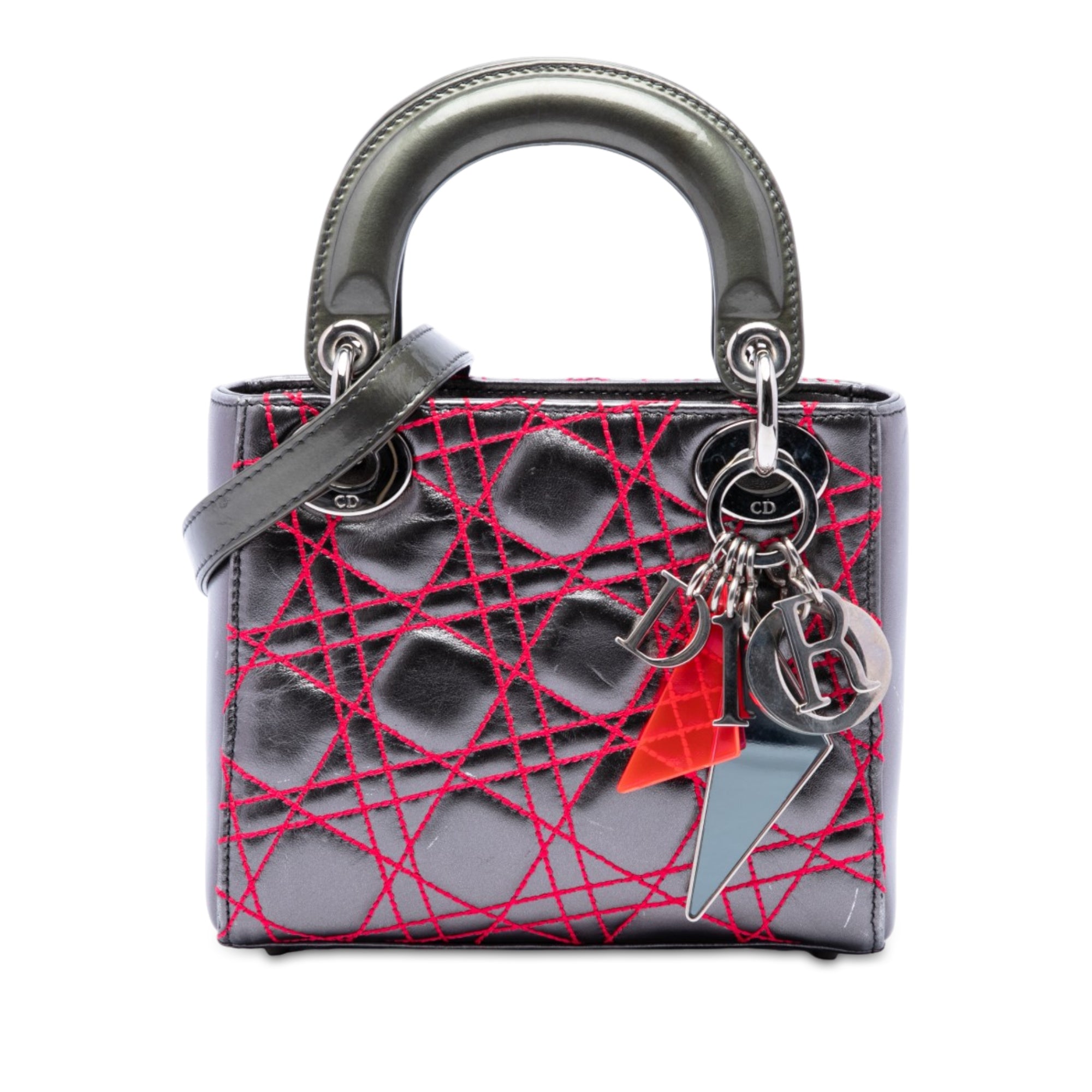 Dior Anselm Reyle Mini Metallic Lambskin Cannage Lady Dior - image 1