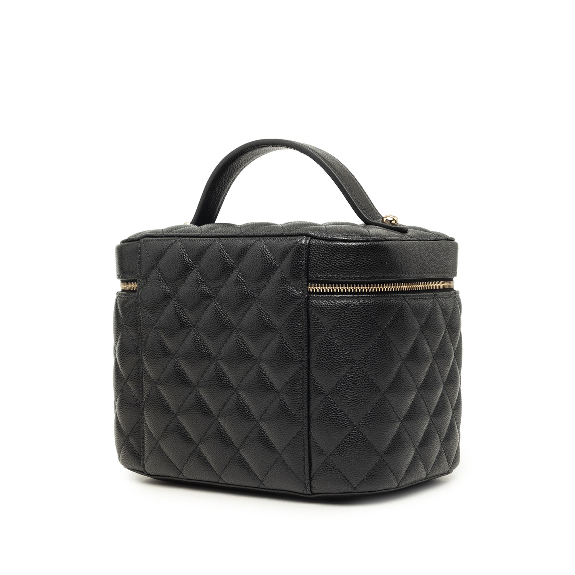 Chanel Medium CC Quilted Caviar Vanity Case - image 2
