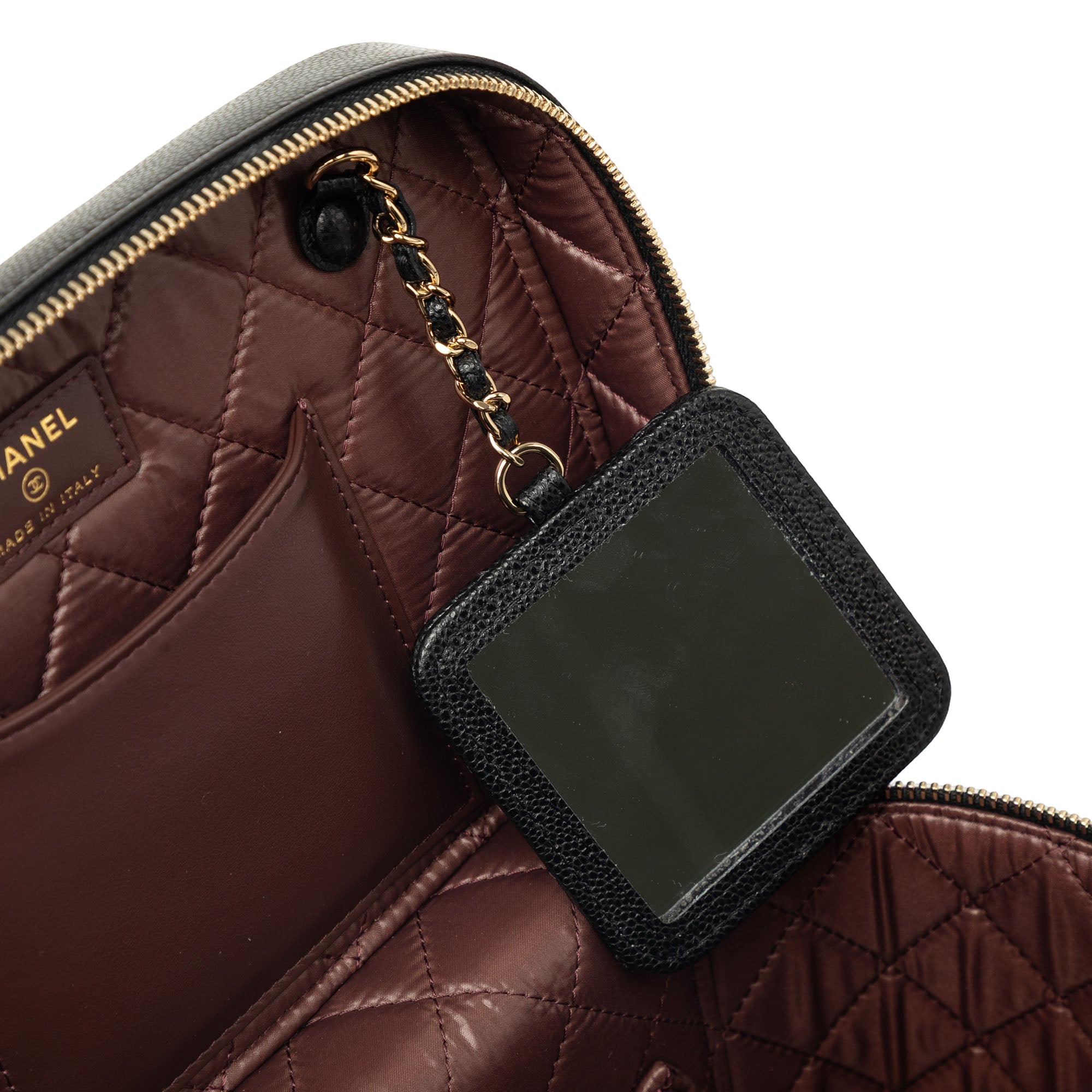 Chanel Medium CC Quilted Caviar Vanity Case - image 6