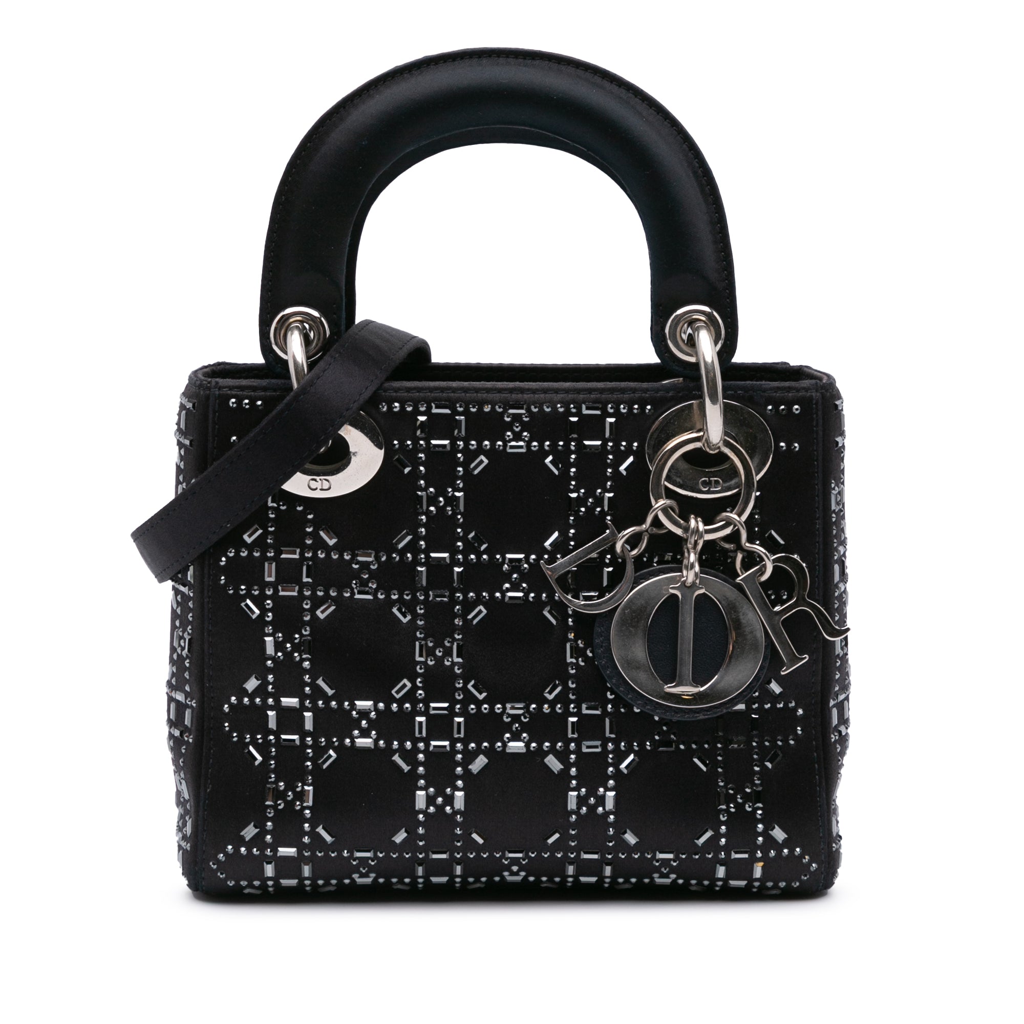 Dior Mini Velvet Cannage Strass Embellished Lady Dior - image 1