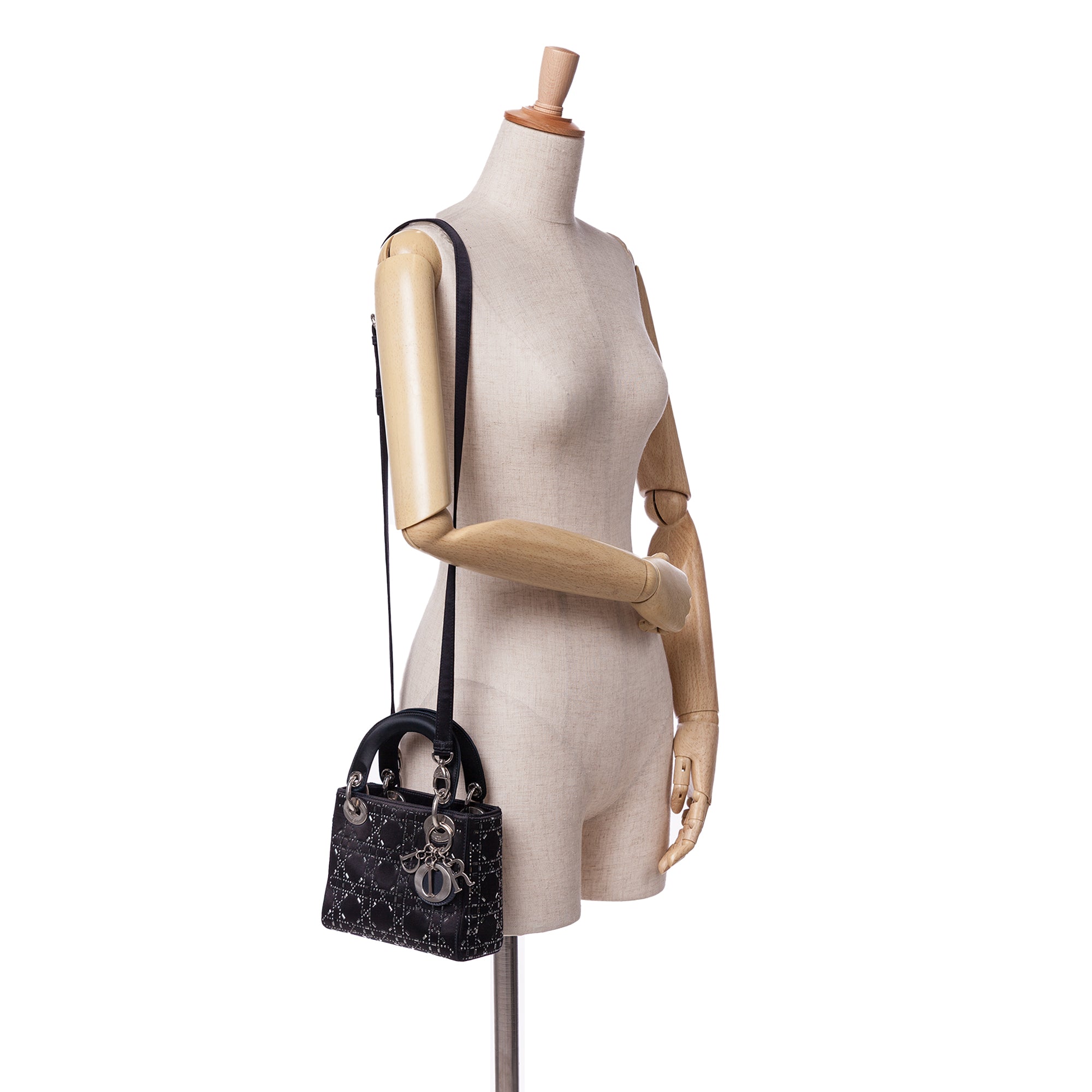 Dior Mini Velvet Cannage Strass Embellished Lady Dior - image 10