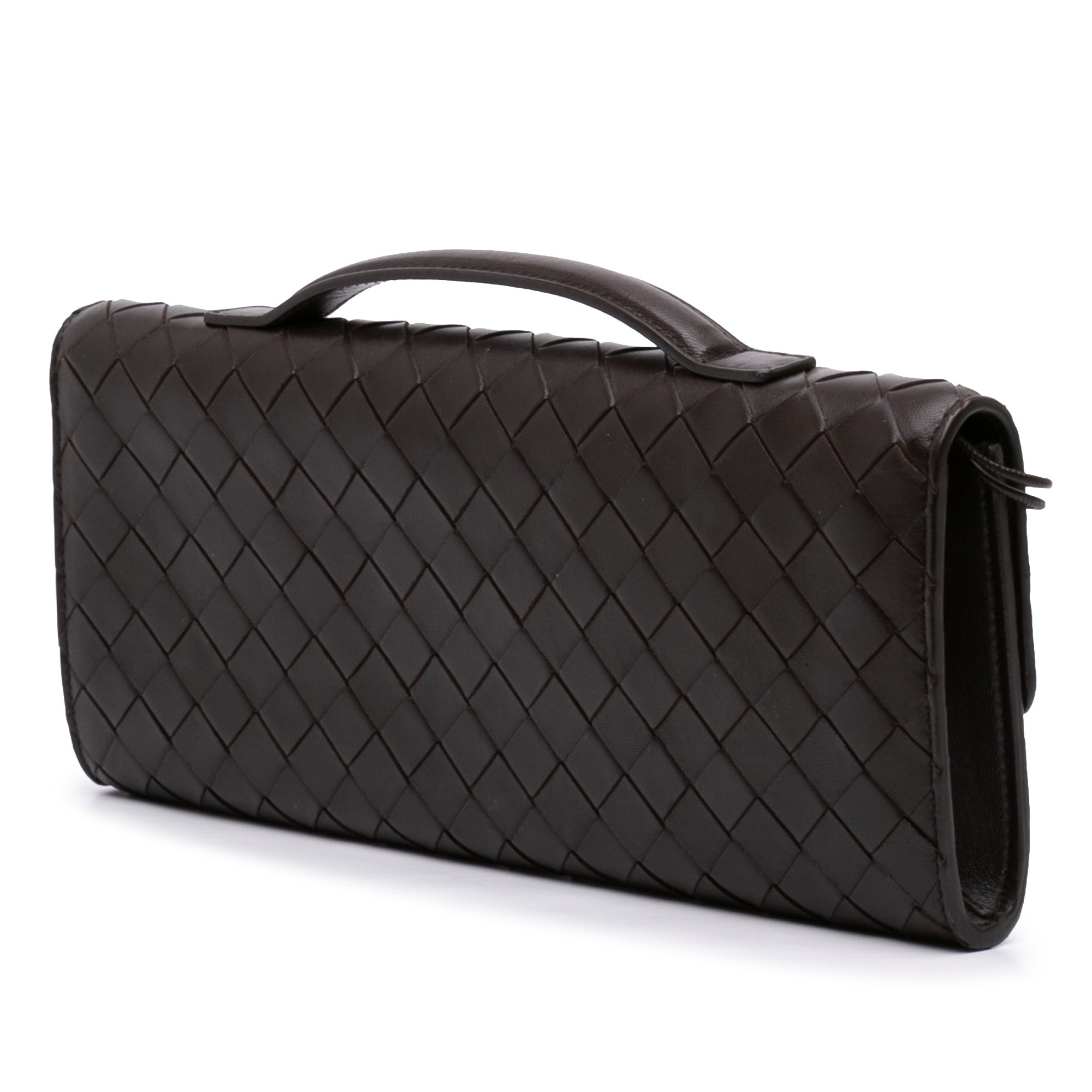 Bottega Veneta Lambskin Intrecciato Andiamo Clutch - image 2