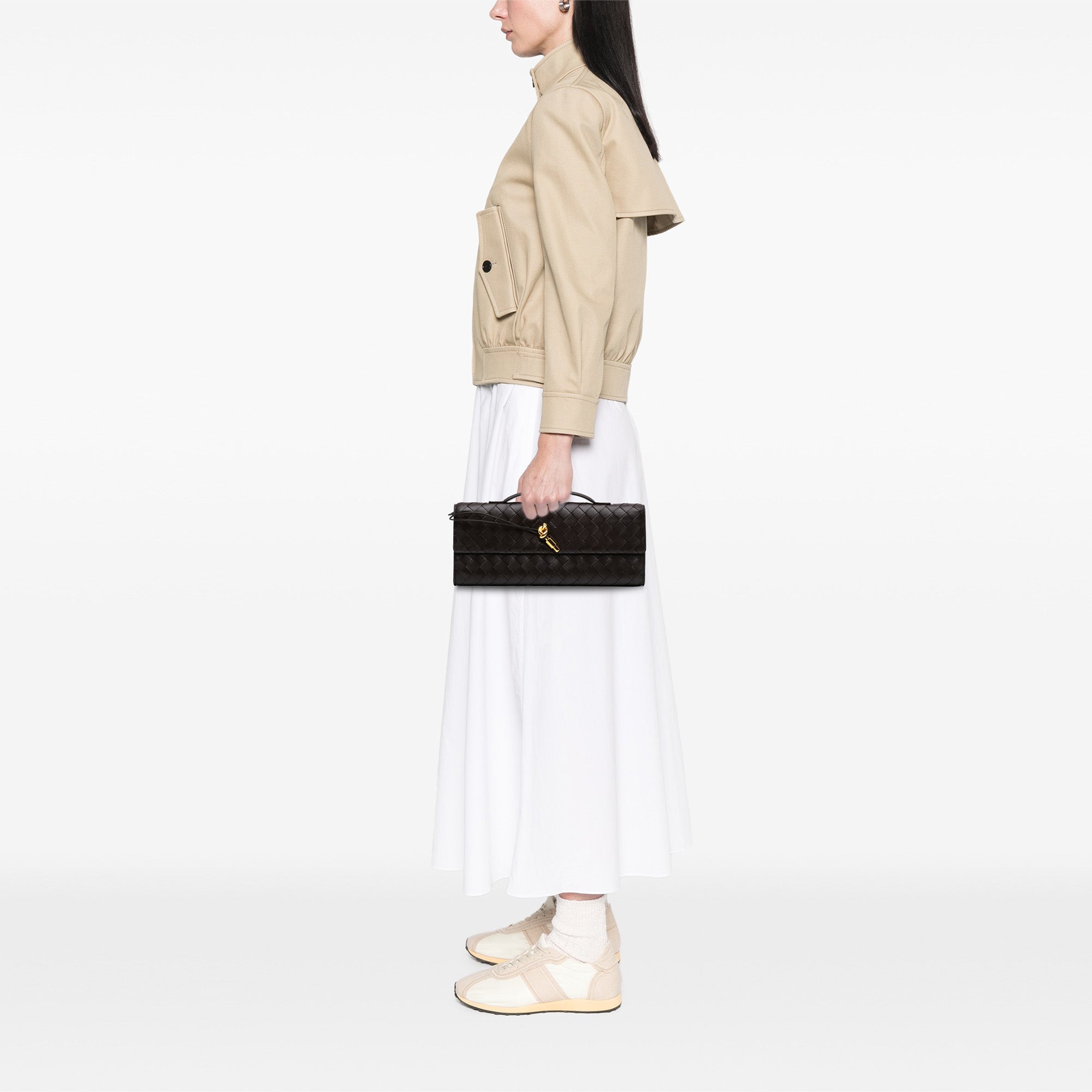 Bottega Veneta Lambskin Intrecciato Andiamo Clutch - image 6
