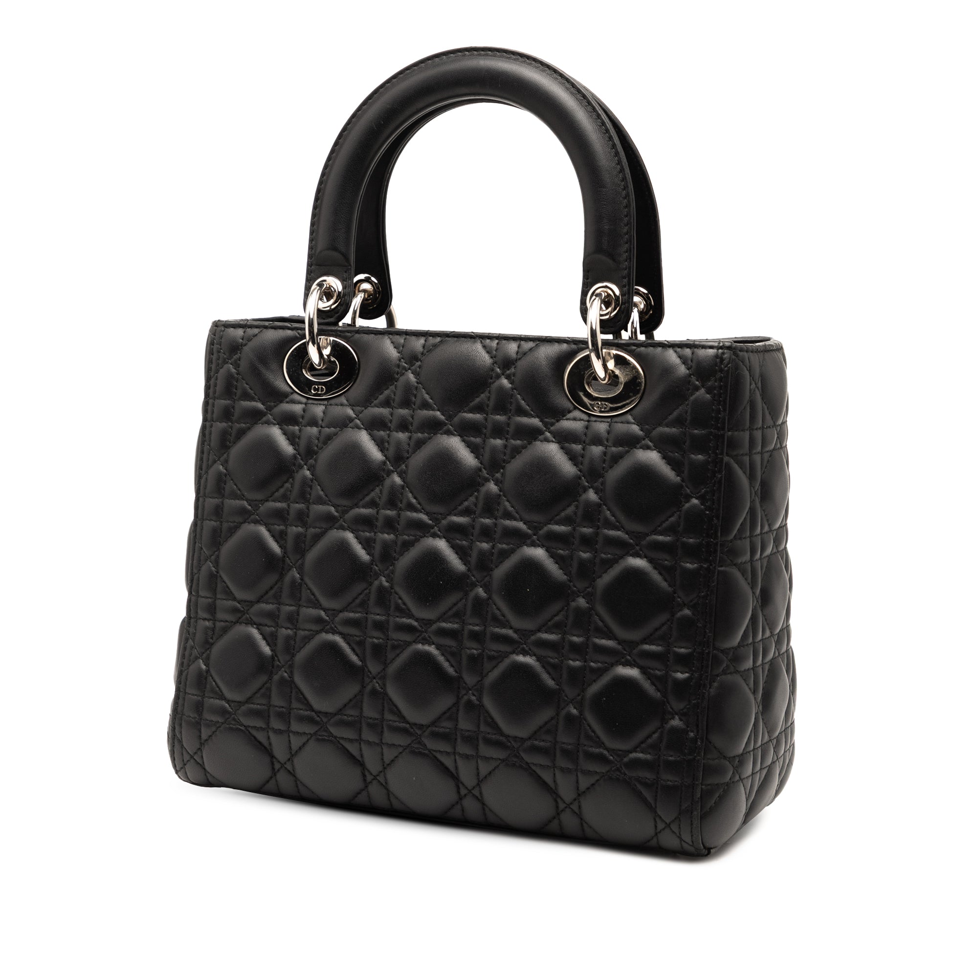 Dior Medium Lambskin Cannage Lady Dior - image 2