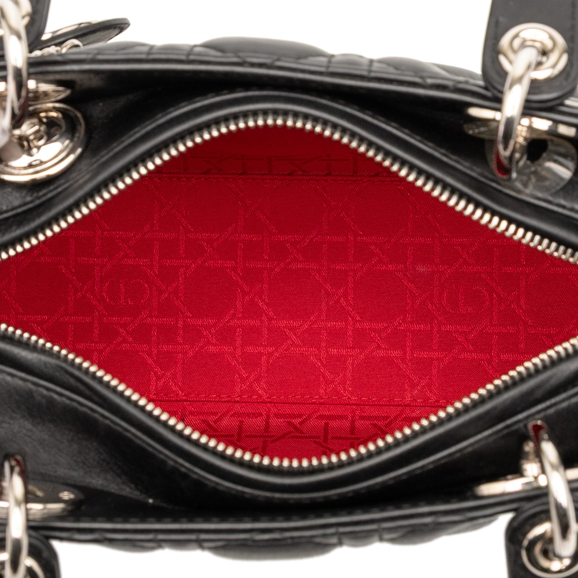 Dior Medium Lambskin Cannage Lady Dior - image 4