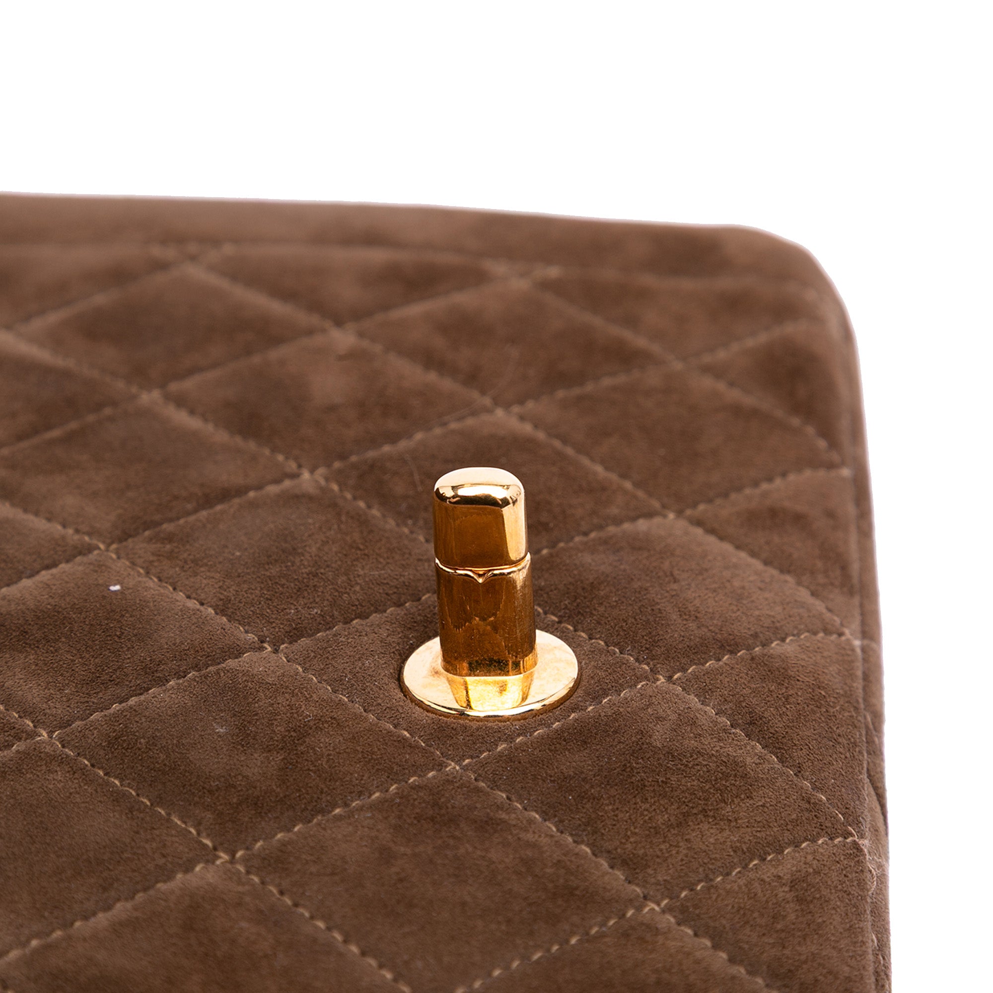 Chanel Small CC Quilted Suede Single Flap - image 8