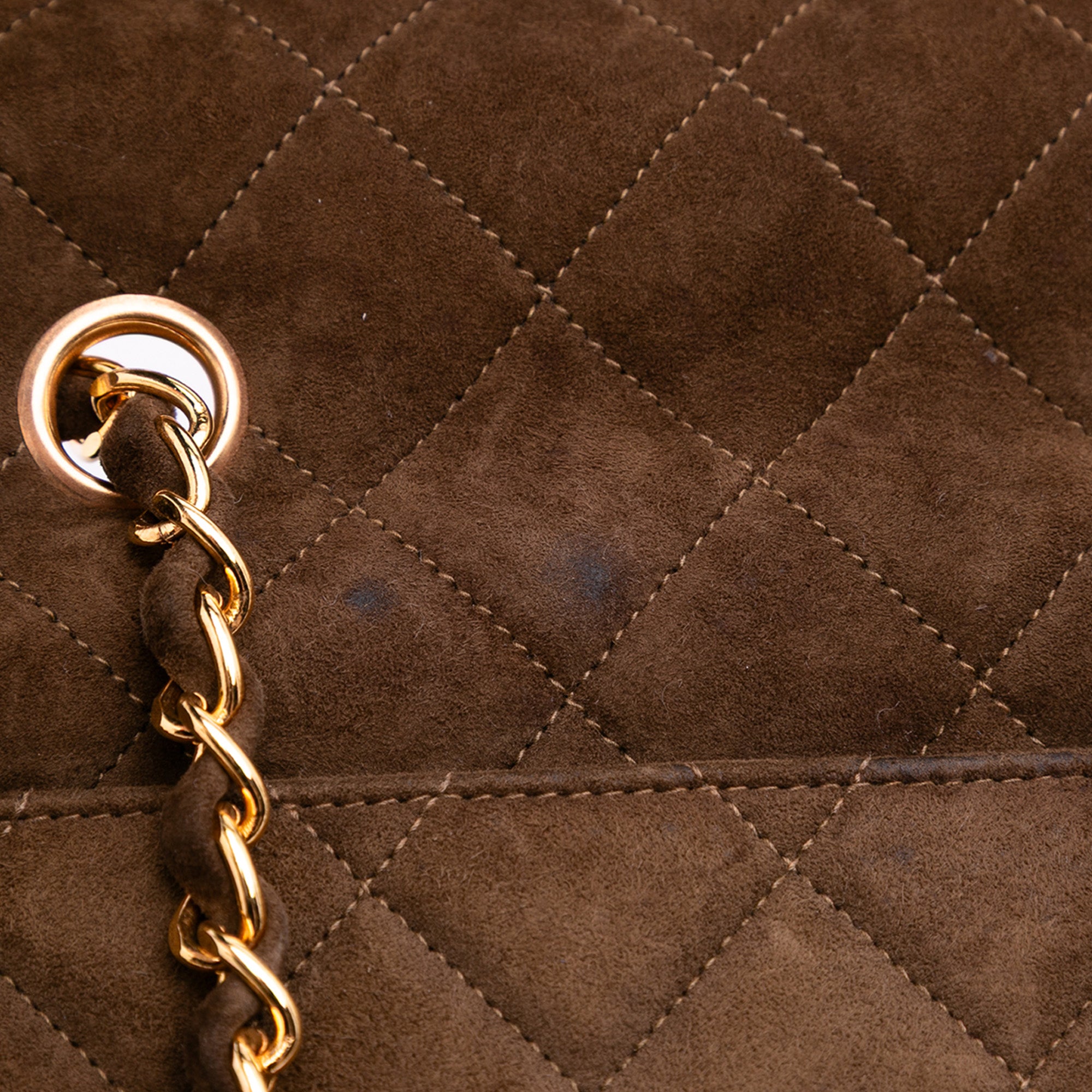 Chanel Small CC Quilted Suede Single Flap - image 9