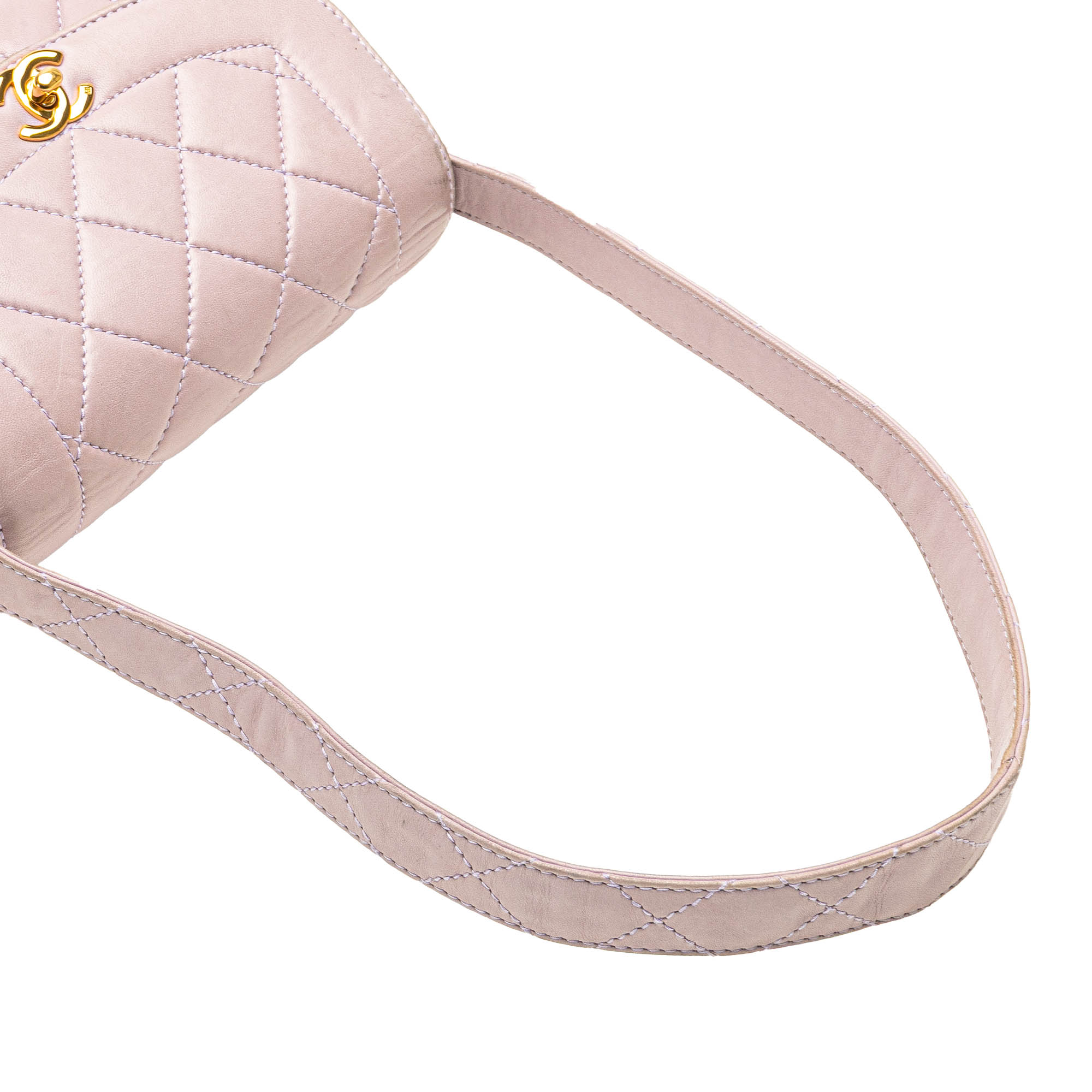 Chanel CC Quilted Lambskin Diana Flap Shoulder Bag - image 12