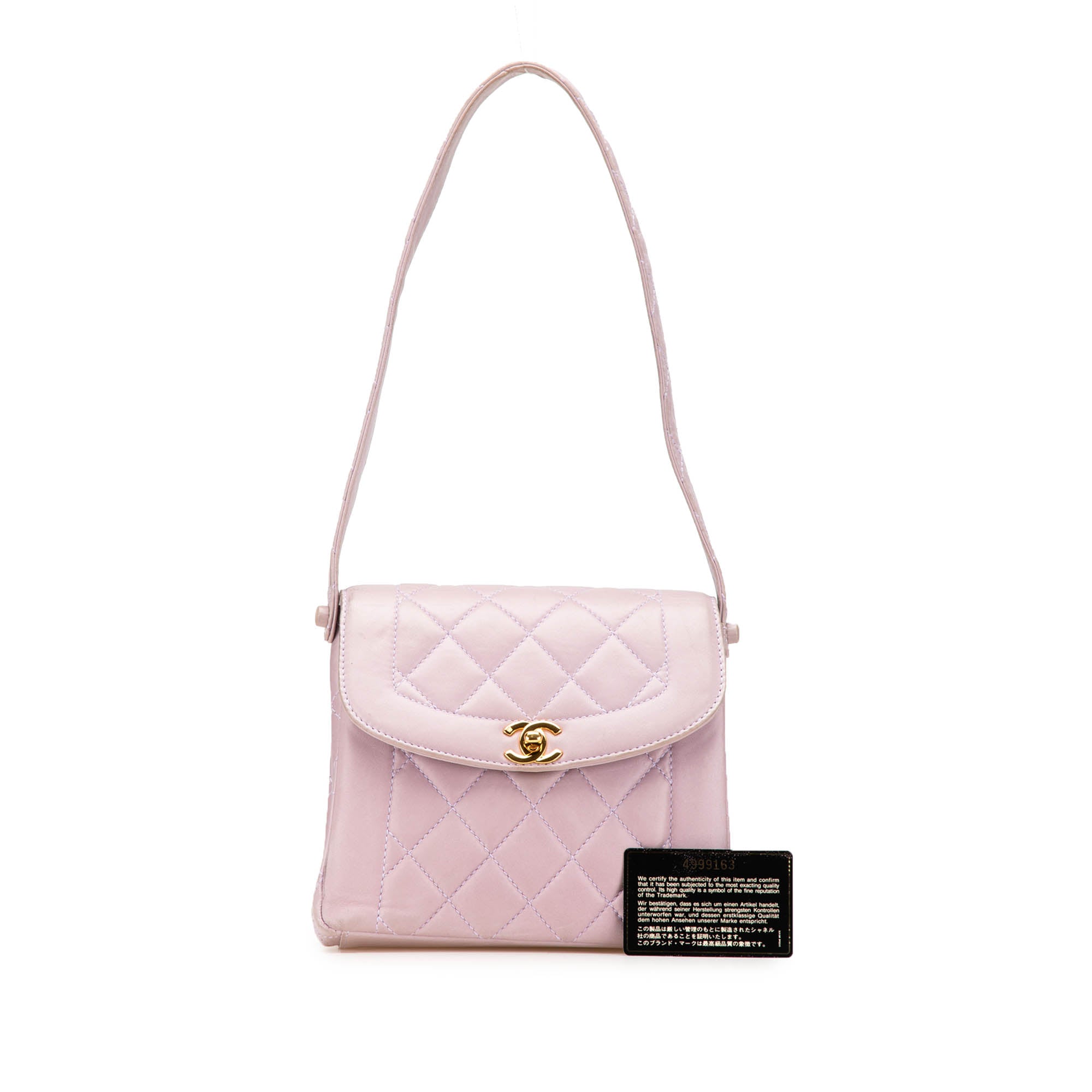 Chanel CC Quilted Lambskin Diana Flap Shoulder Bag - image 14