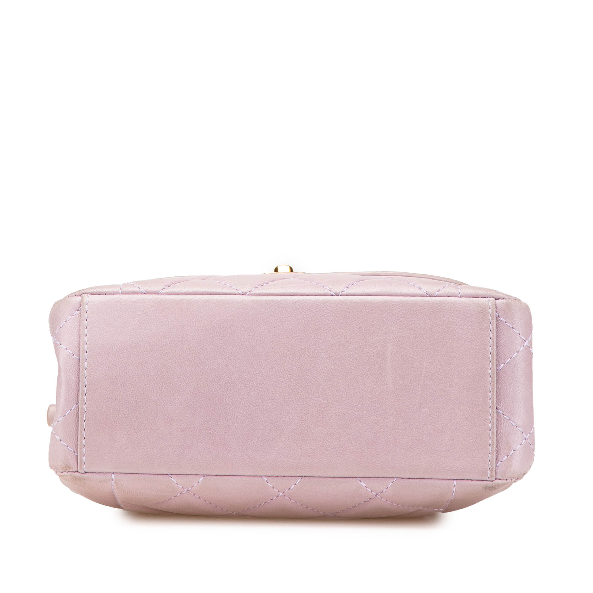 Chanel CC Quilted Lambskin Diana Flap Shoulder Bag - image 3