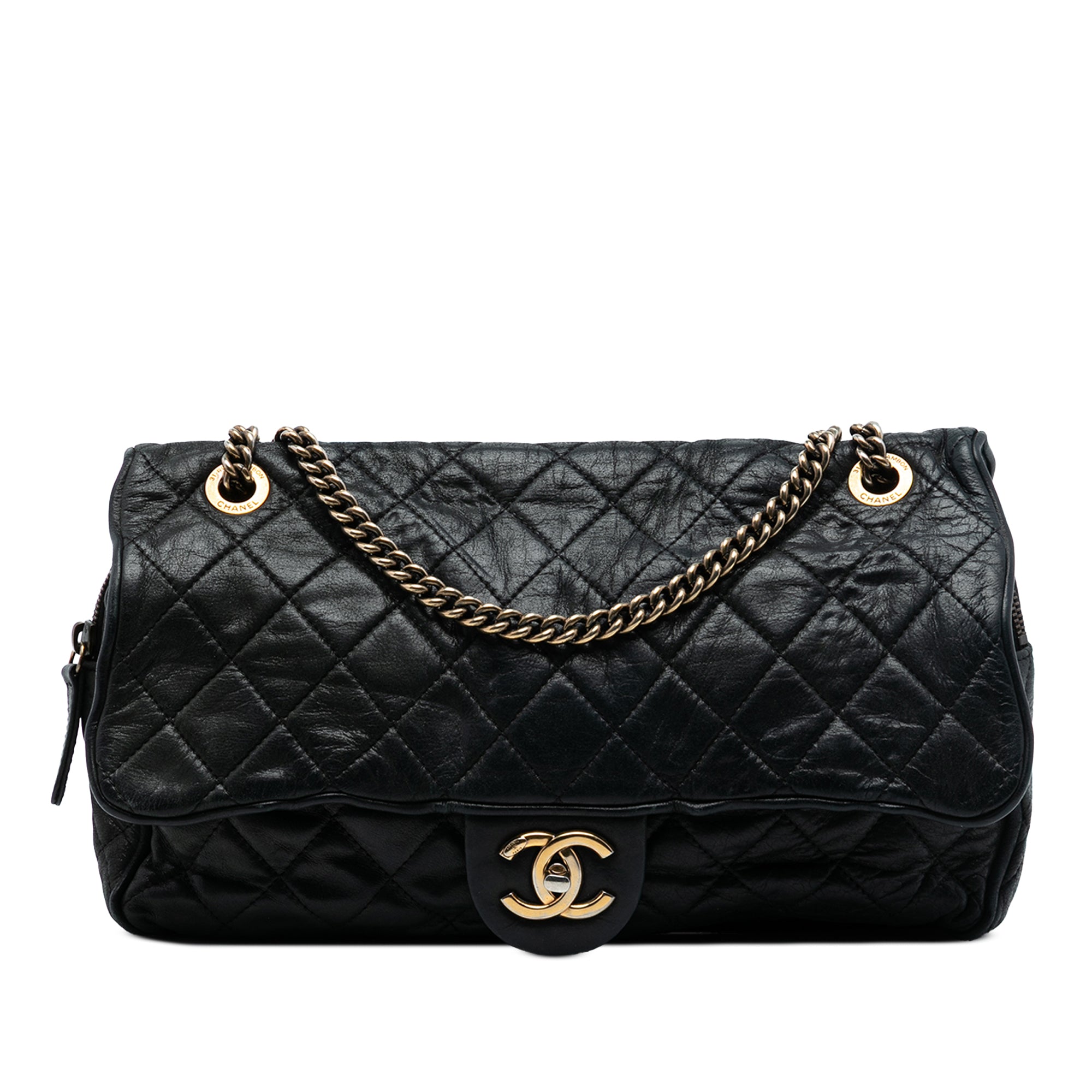 Chanel Large Quilted Iridescent Calfskin Shiva Flap - image 1