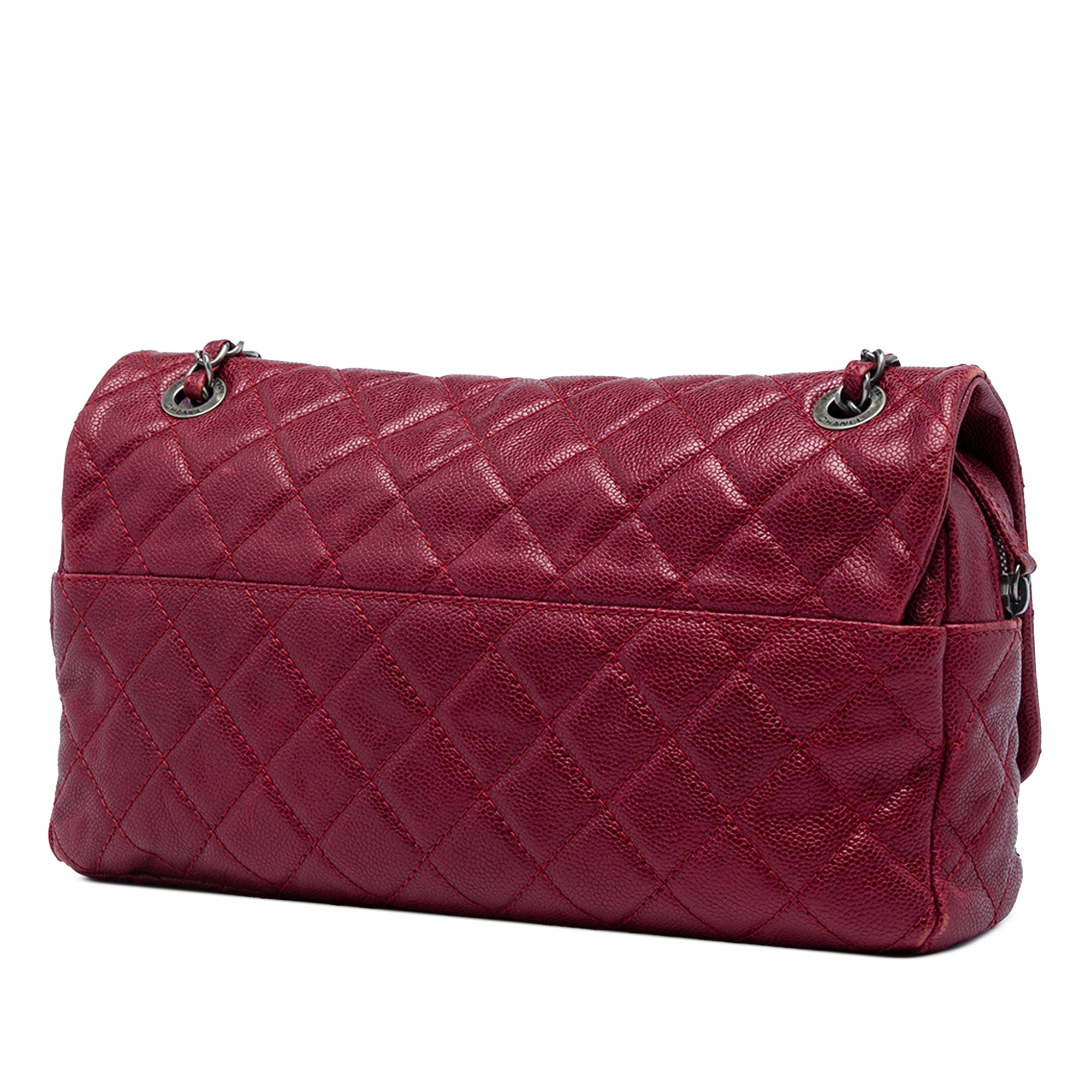 Chanel Jumbo Quilted Iridescent Caviar Easy Flap - image 2
