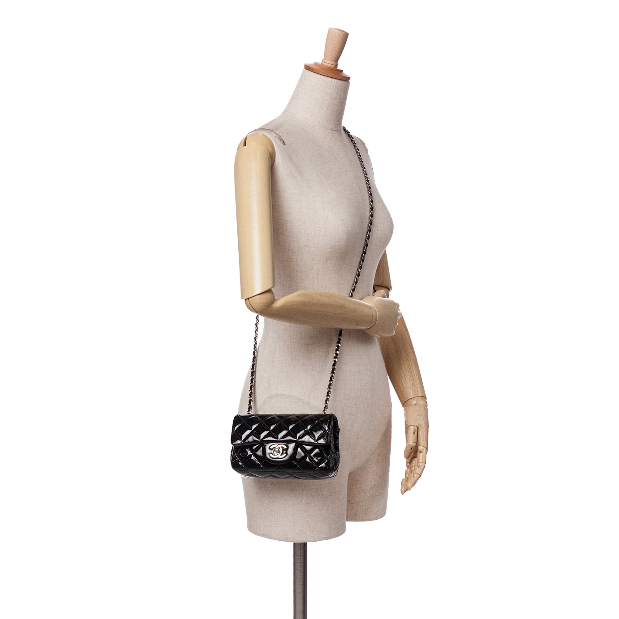 Chanel Extra Mini Rectangular Classic Patent Single Flap - image 8