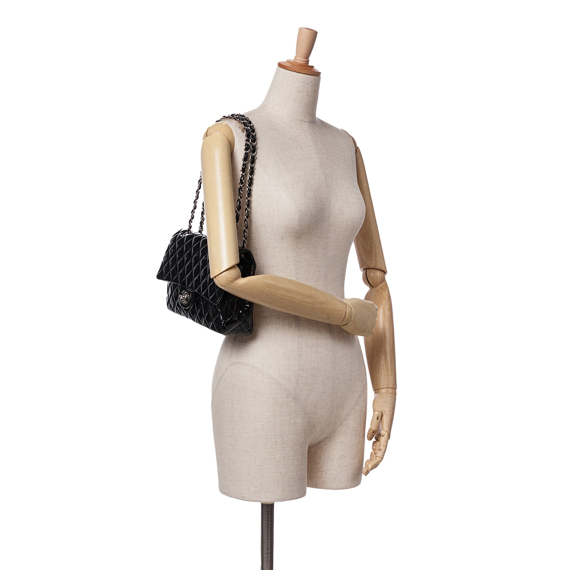 Chanel Medium Classic Patent Double Flap - image 11